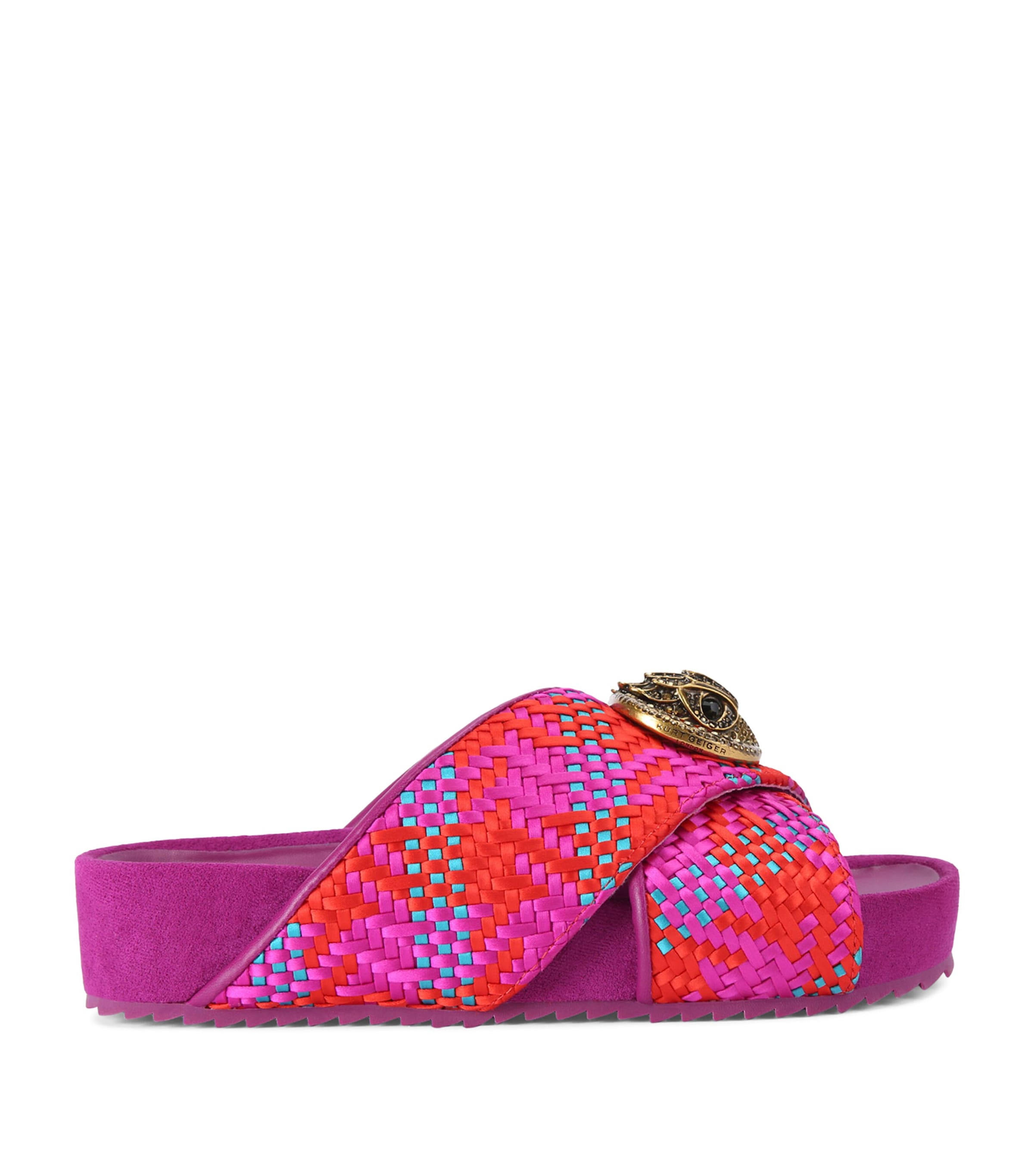 Kurt Geiger Crossover-strap Chelsea Sandals In Pink