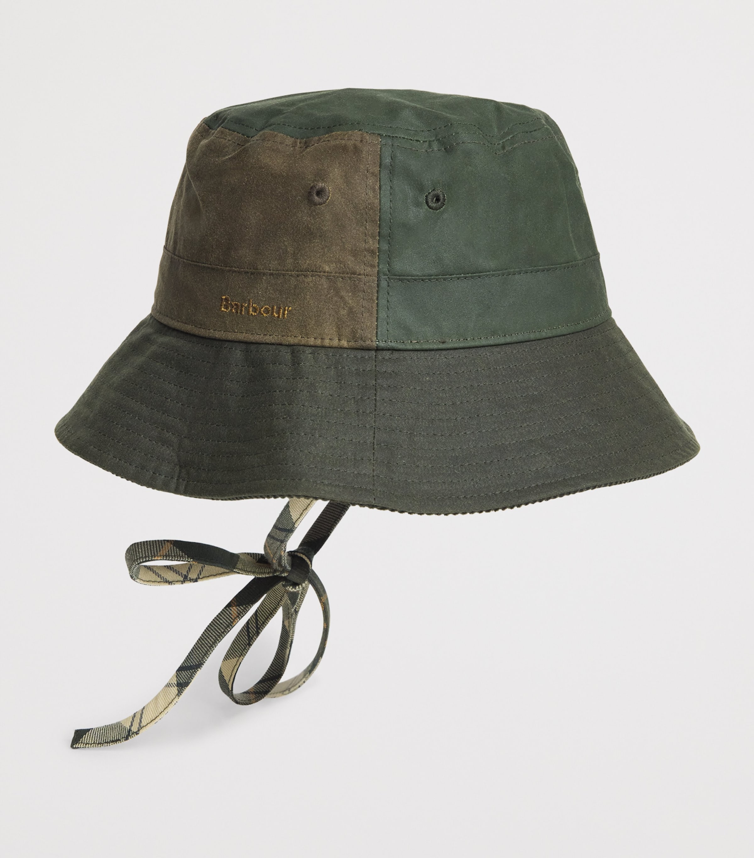 Barbour Waxed Cotton Brackley Bucket Hat Fern/beech Image 3