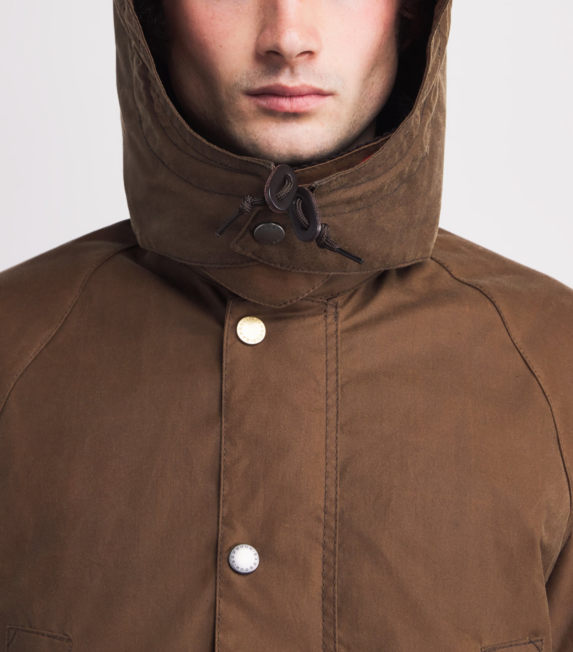Barbour x Paul Smith Waxed Hood Tan Image 4