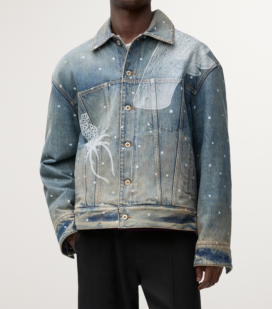 LOEWE Mens x Suna Fujita Deep Sea Denim Jacket Mid Blue Denim Image 5