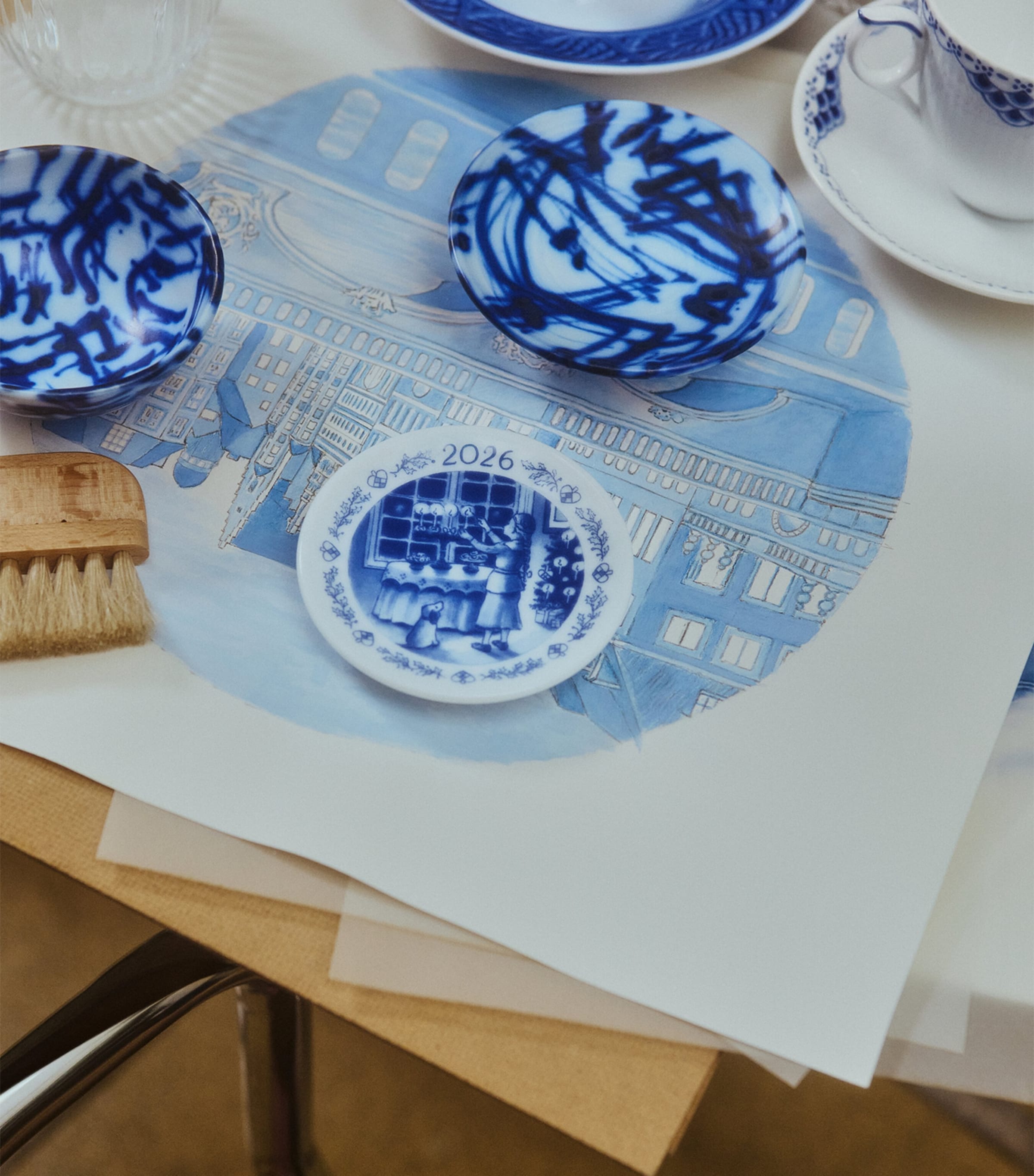 Royal Copenhagen Blue Collectibles Christmas 2026 Plaquette (8.5cm) Blue Image 2