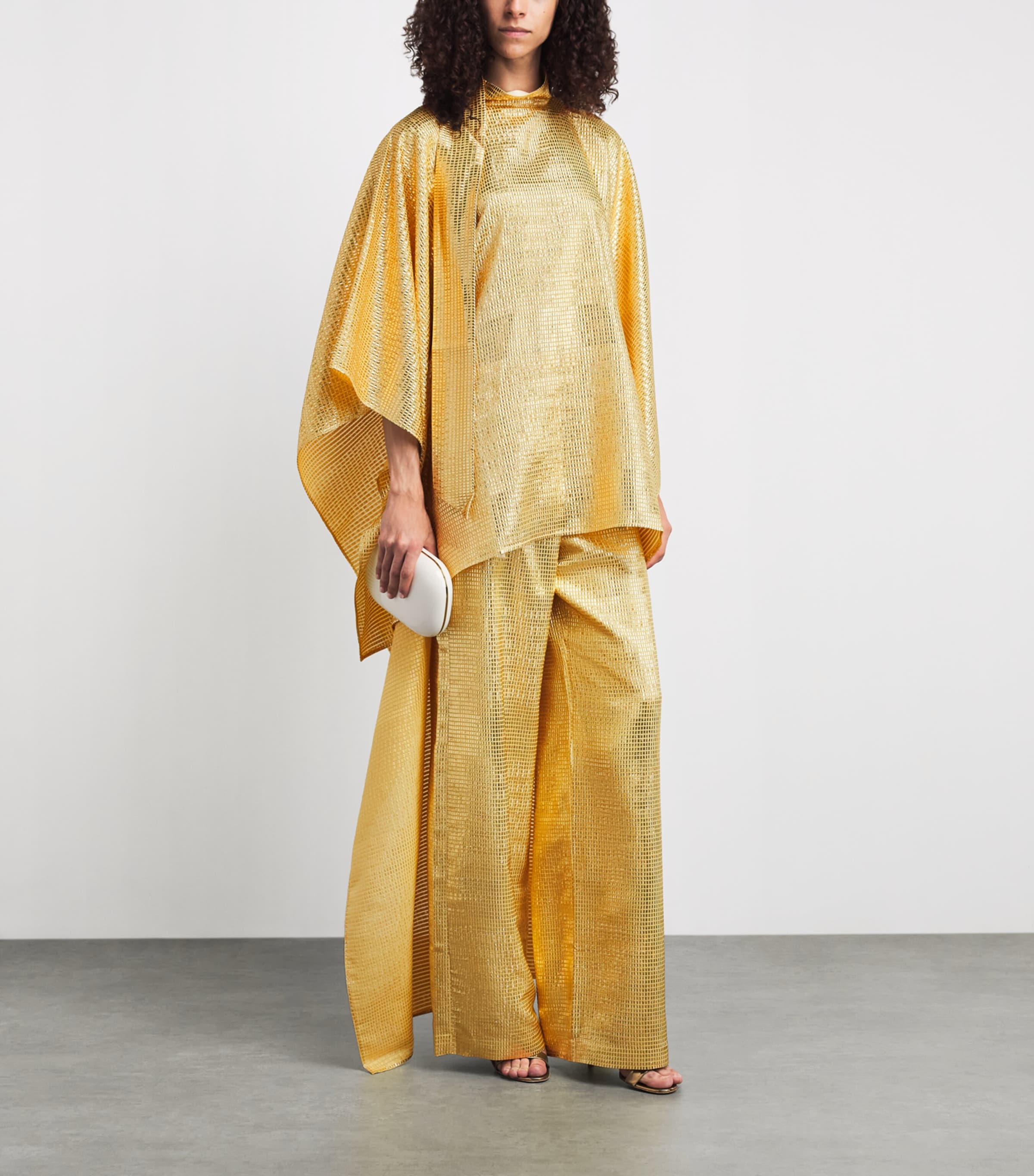 taller marmo gold dress Silk-Blend Denver Sunrise Kaftan - gothic red evening gown