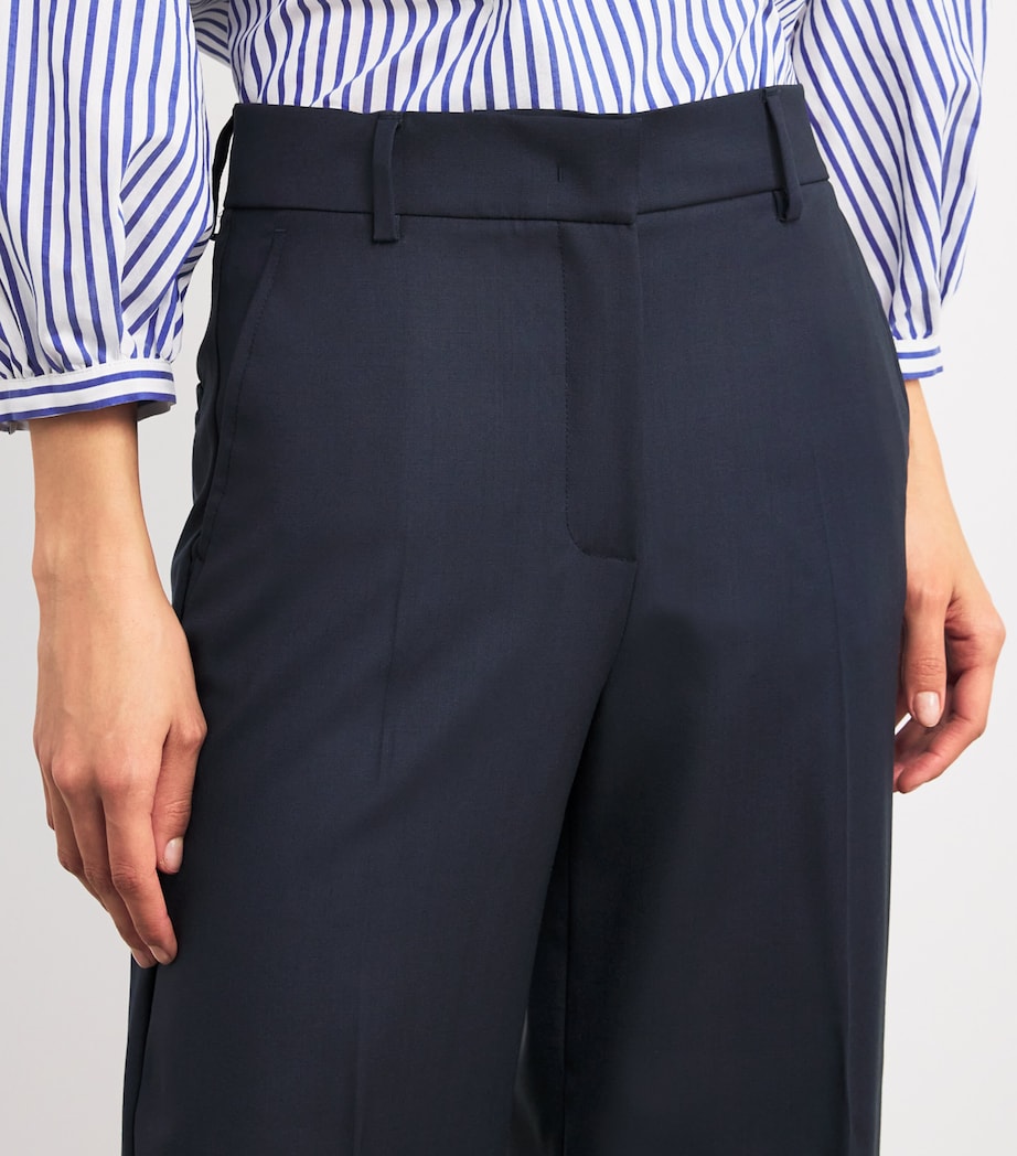 Virgin Wool Tailored Trousers NAVY Image 6