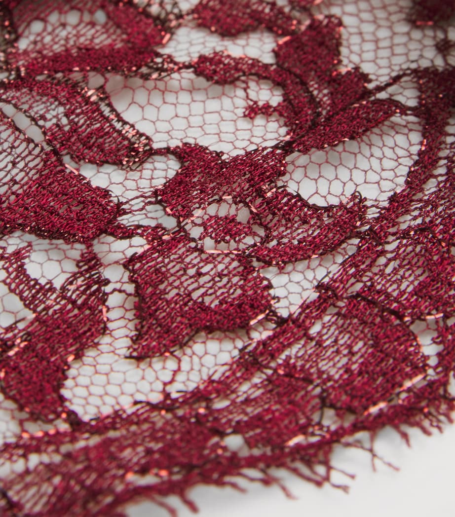 Lace Naraya Brazilian Briefs BORDEAUX Image 4