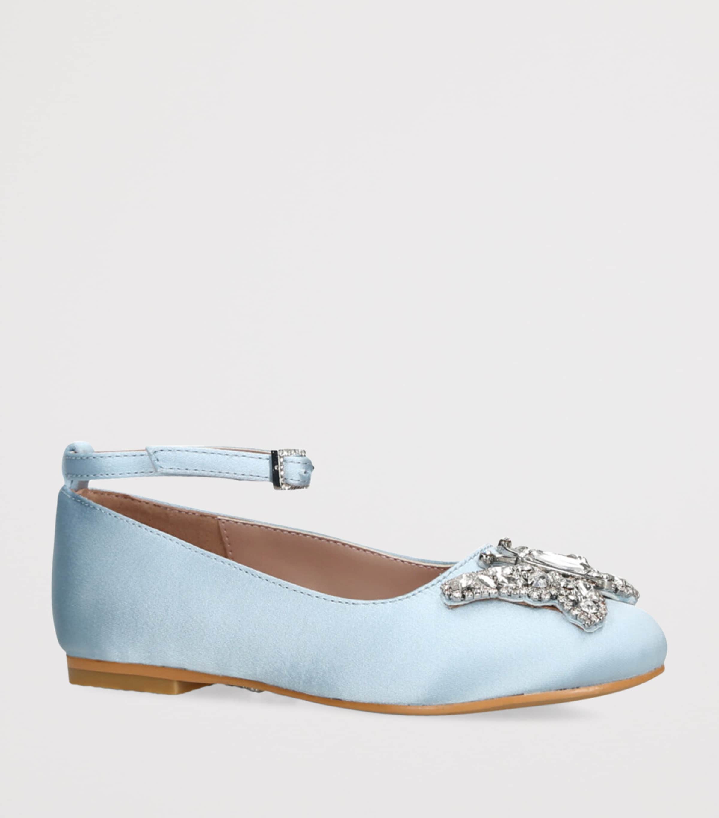 Satin Angelina Ballet Flats PALE BLUE Image 3