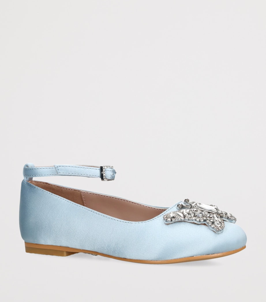 Satin Angelina Ballet Flats PALE BLUE Image 3