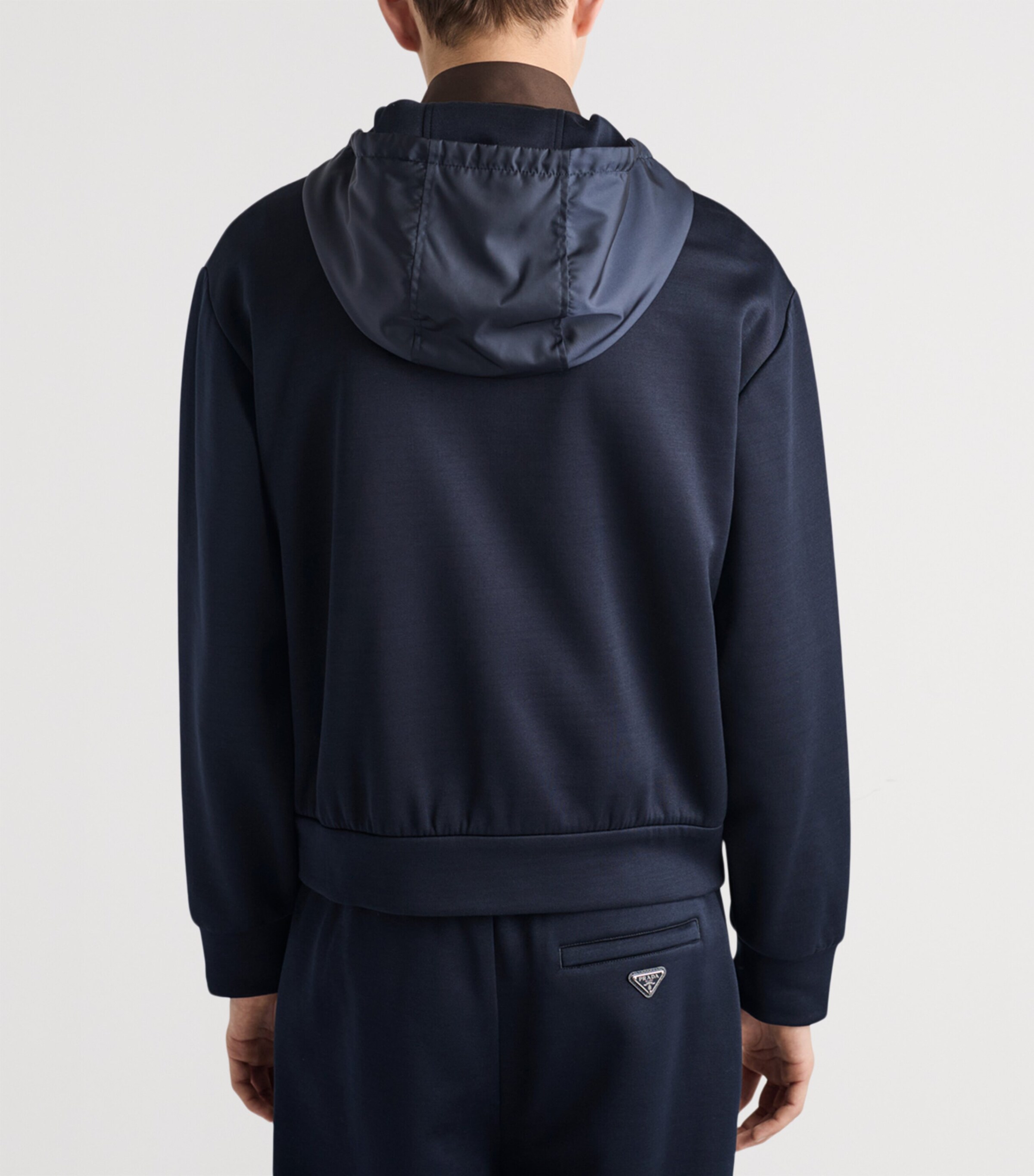Cotton-Re-Nylon Zip-Up Hoodie F0QR3 Image 5