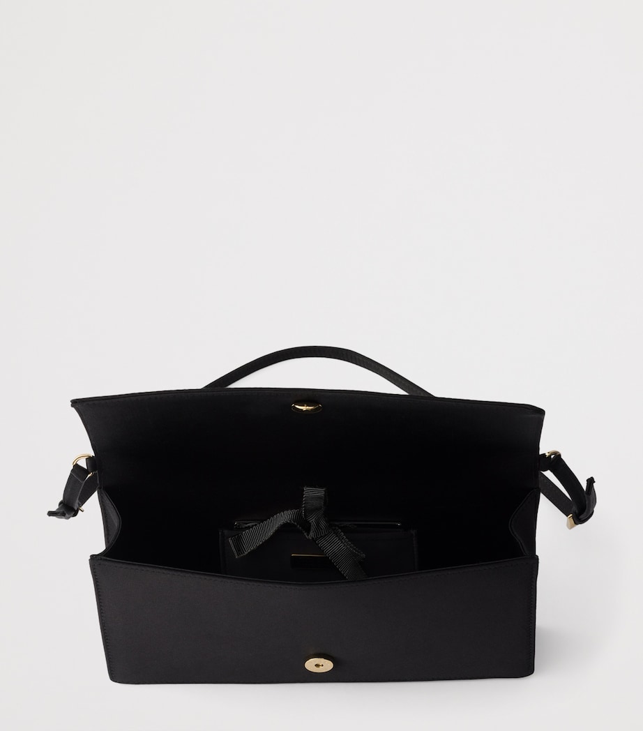 Prada Satin Shoulder Bag Black Image 4