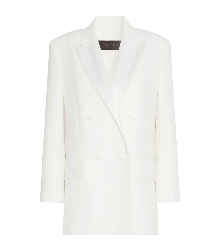 Max Mara Womens Double-Breasted Blazer White Image 1