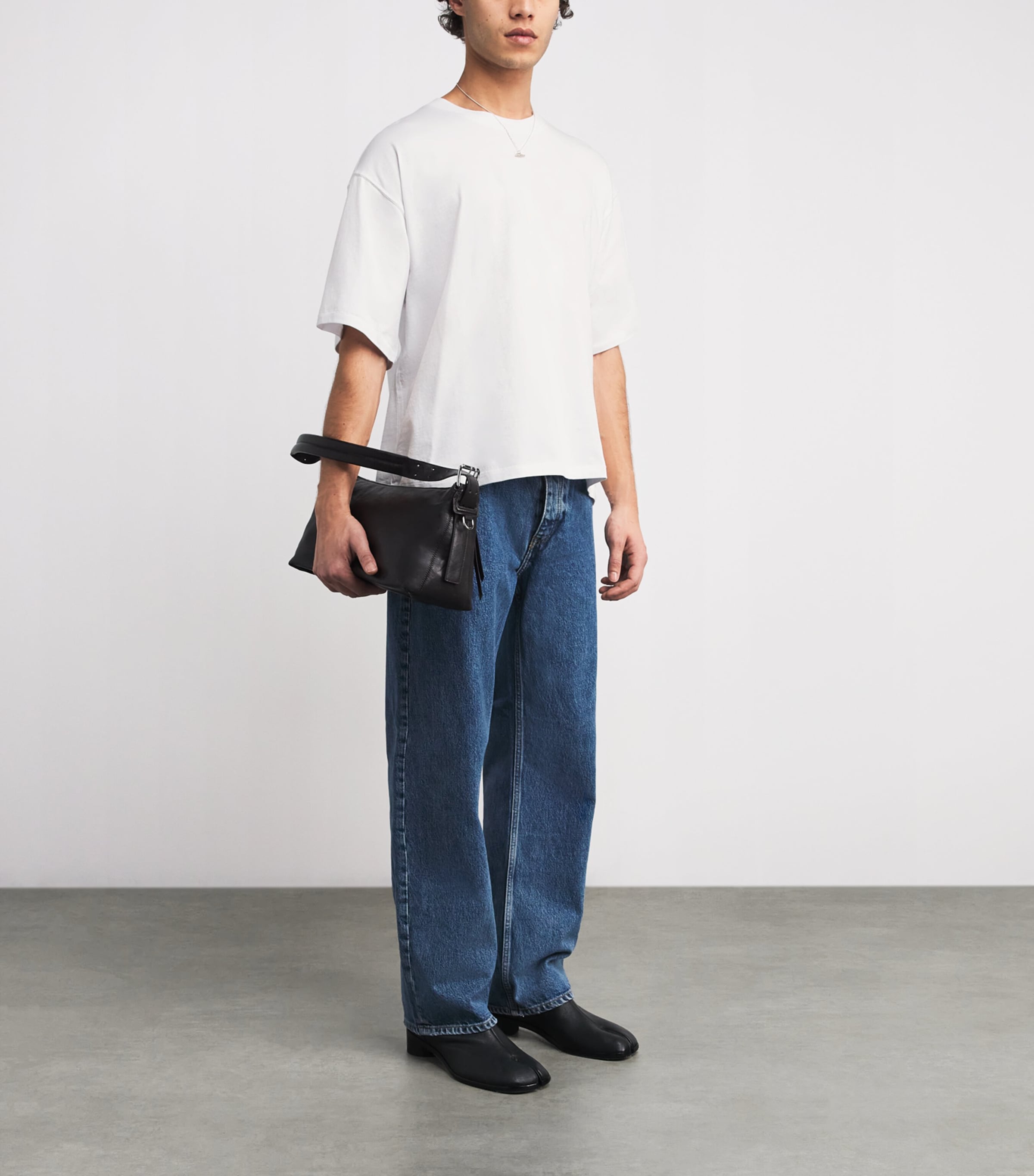 Won Hundred Mens Organic Cotton Houston T-Shirt Washed White Image 2