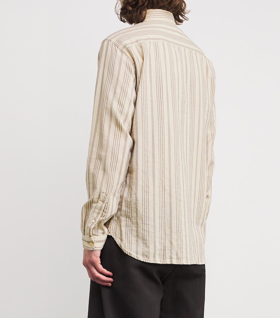 Oliver Spencer Mens Cotton-Hemp New York Special Shirt Sand Image 4