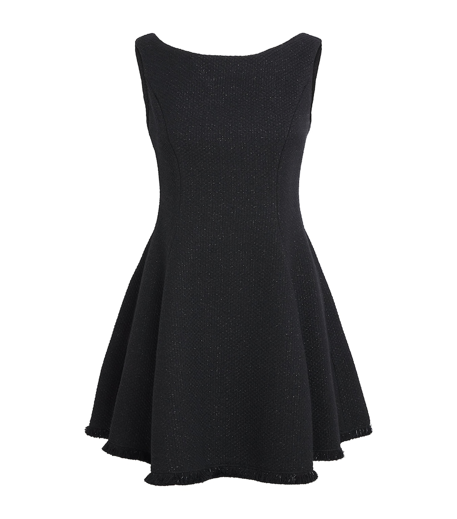 Maje Womens Tweed Mini Dress Black Image 1
