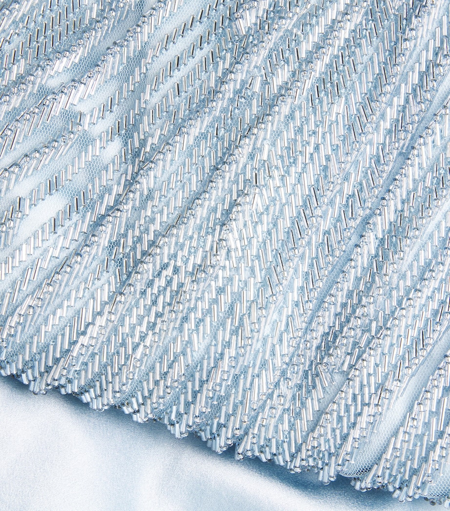 Silk-Blend Embellished Nephele Gown CLOUD BLUE Image 4