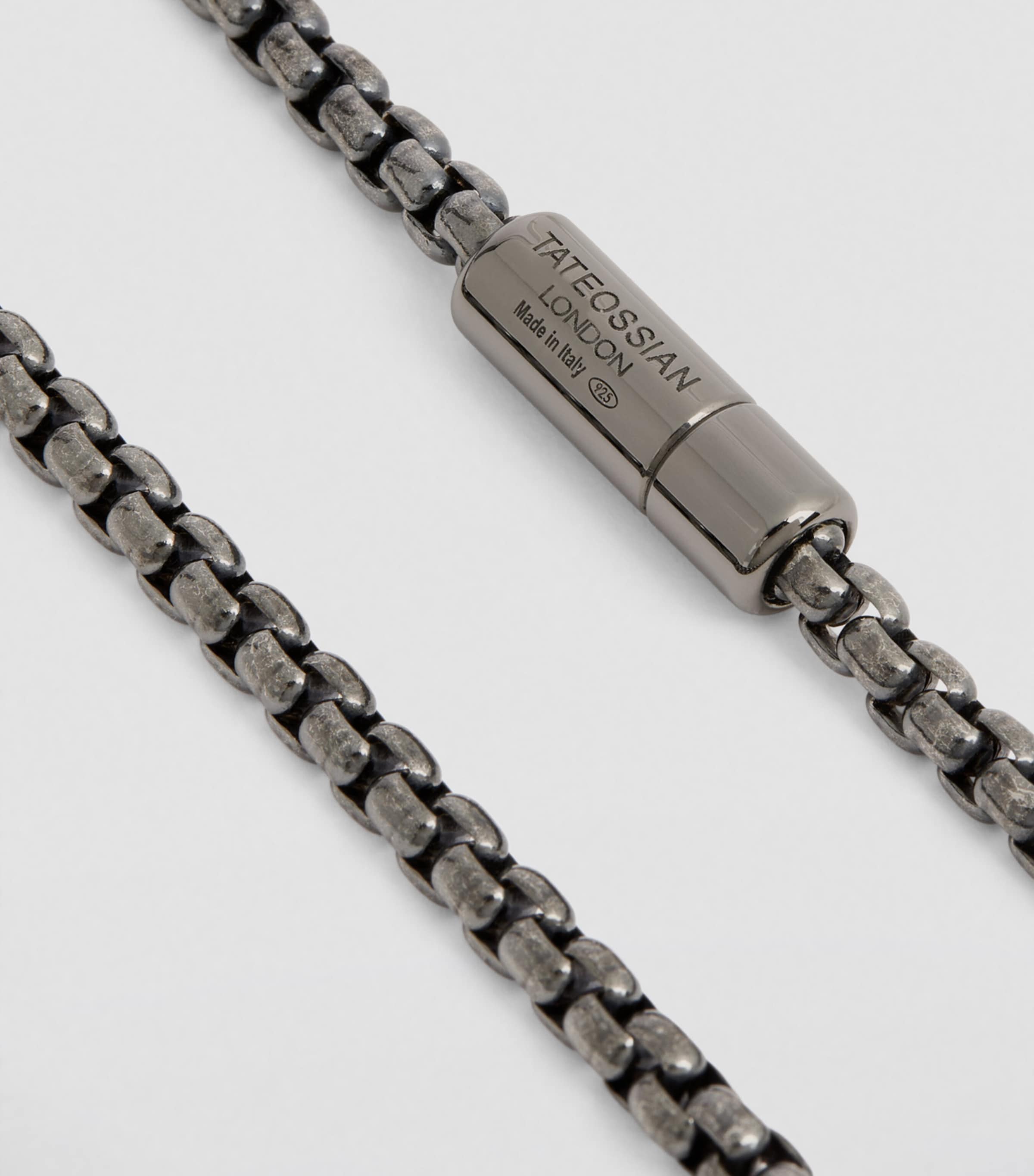 Tateossian Rhodium-Plated Box-Chain Bracelet | Harrods US