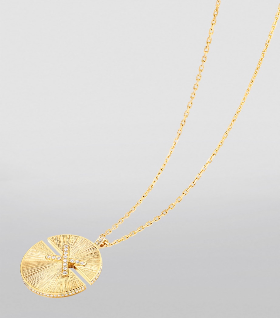 Large Yellow Gold and Diamond Jeux de Liens Harmony Pendant Necklace YELLOW GOLD Image 3
