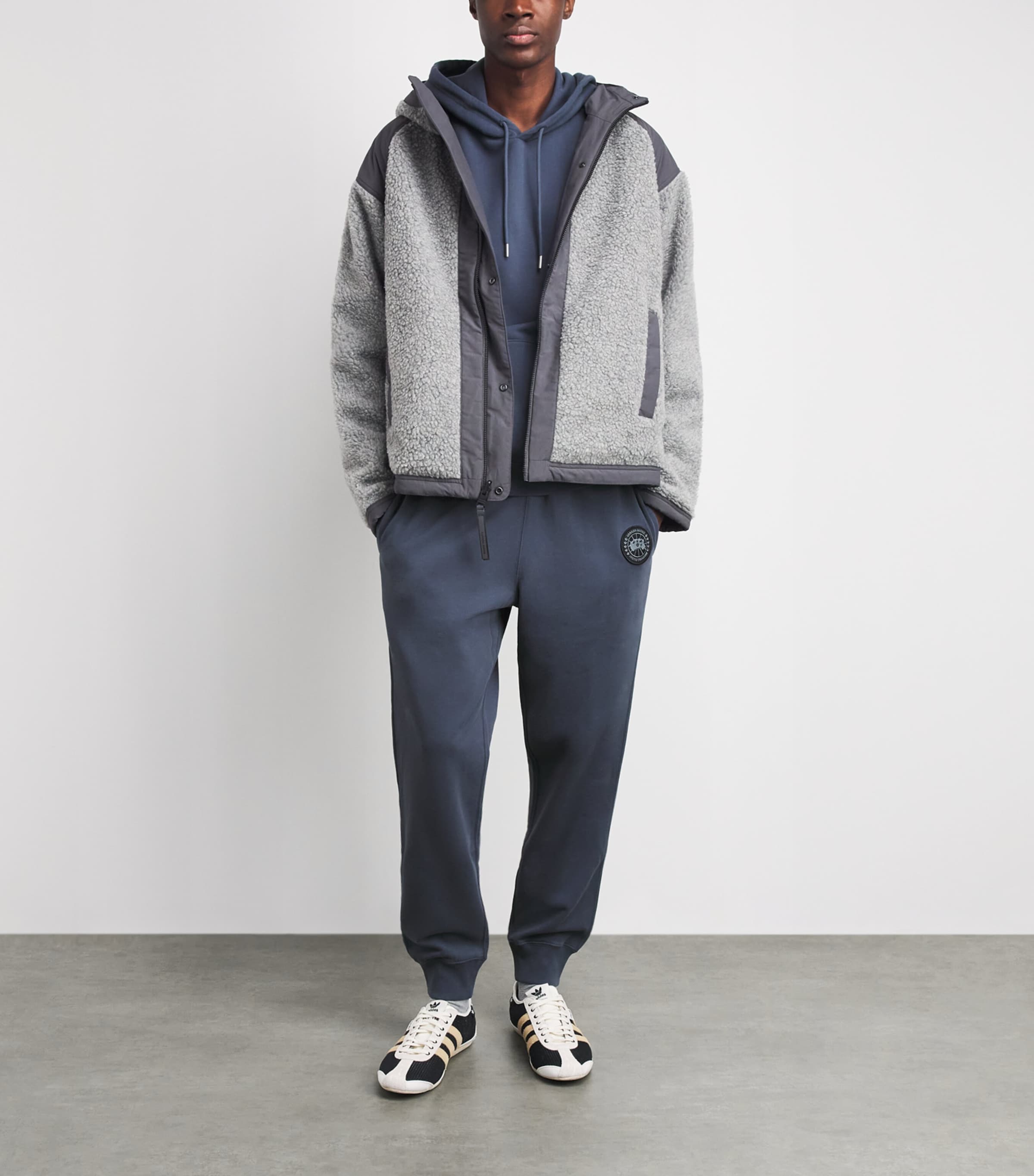 Canada Goose Mens Organic Cotton Loon Hoodie Dusk Blue Image 2