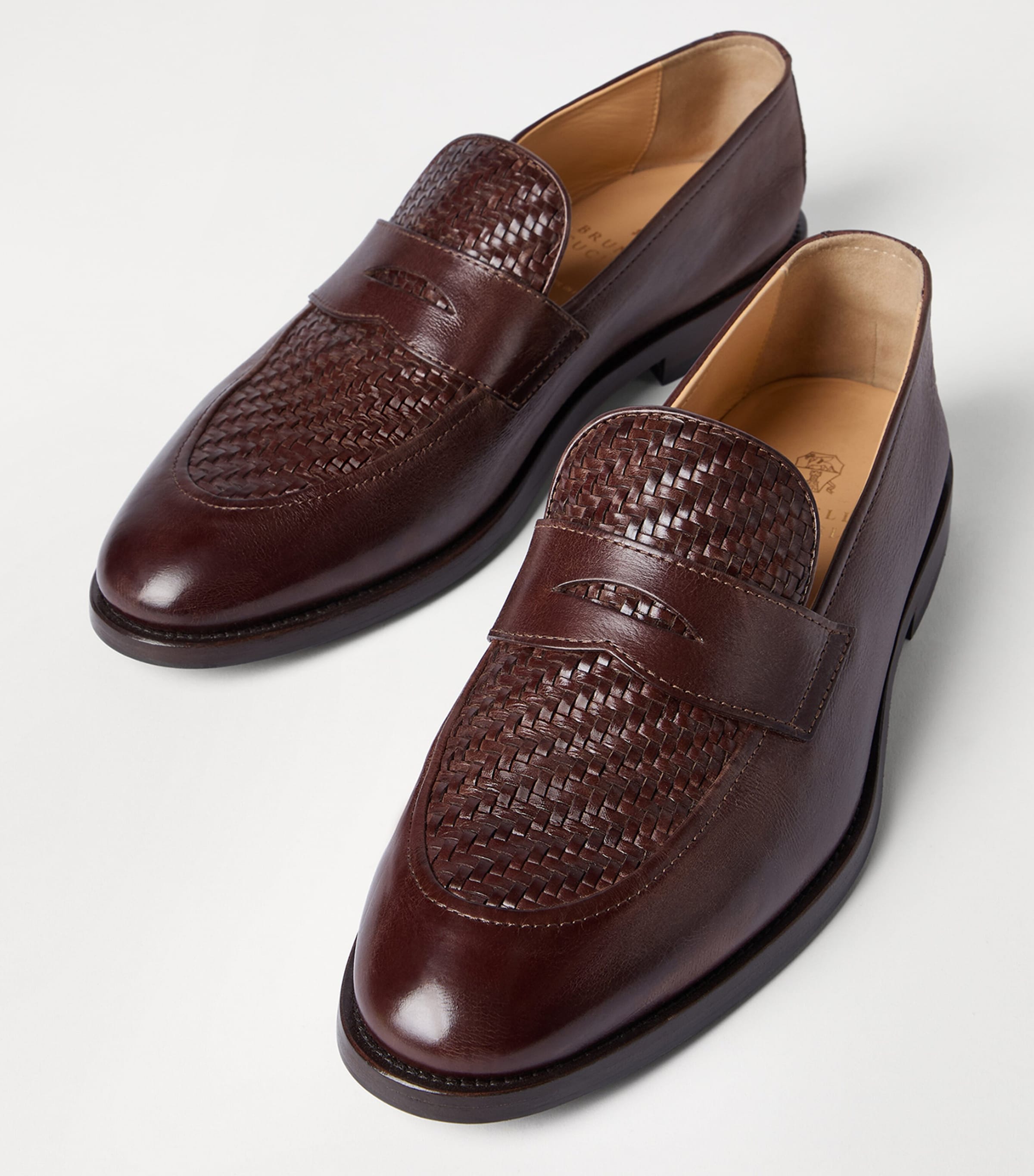 Leather Woven Loafers C8876 Image 6