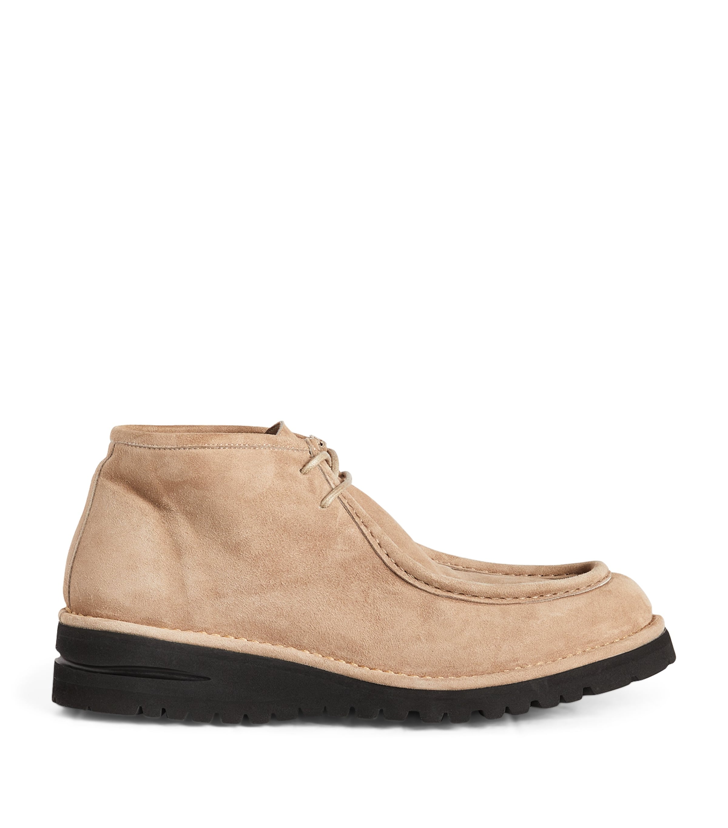 Shop Giorgio Armani Goat Skin Ankle Boots In Beige