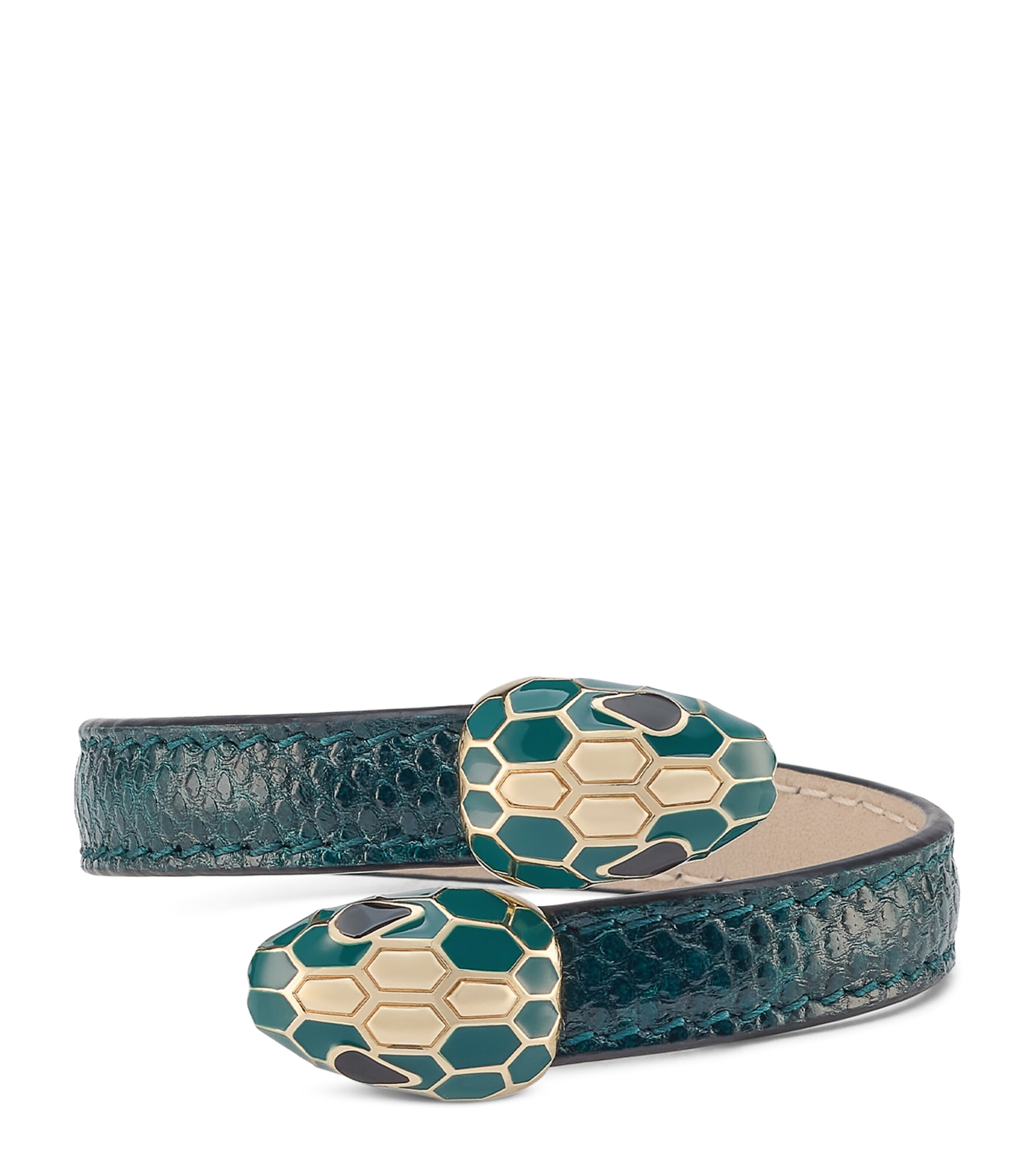 Bvlgari Green Snakeskin Serpenti Forever Bracelet Harrods NL