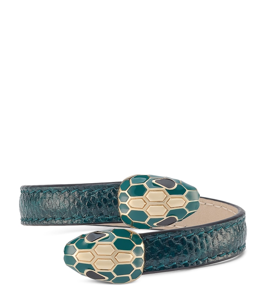 Bvlgari Green Snakeskin Serpenti Forever Bracelet Harrods NL