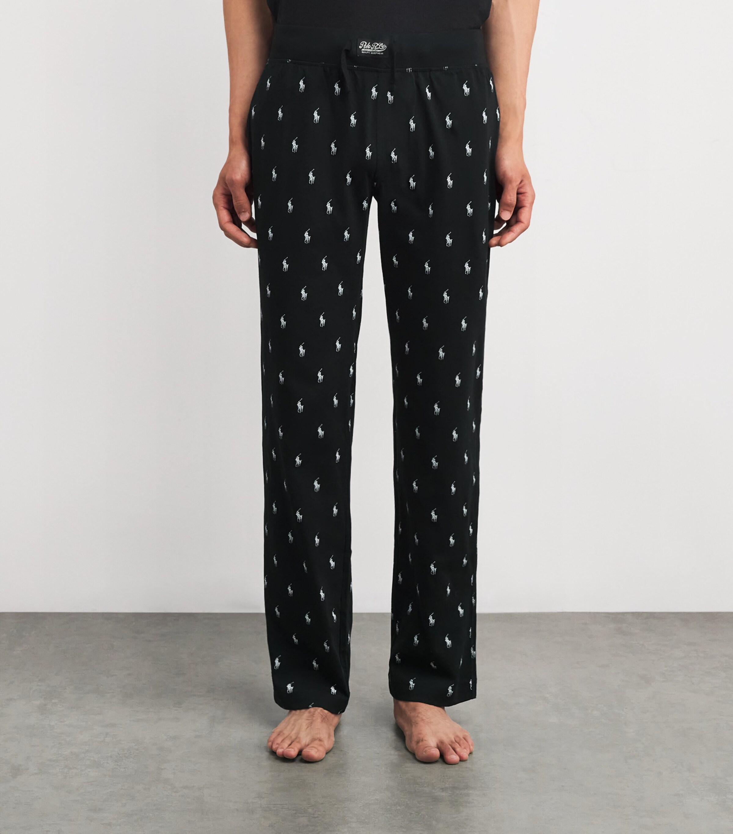 Cotton Polo Pony Pyjama Bottoms POLO BLACK AOPP Image 3