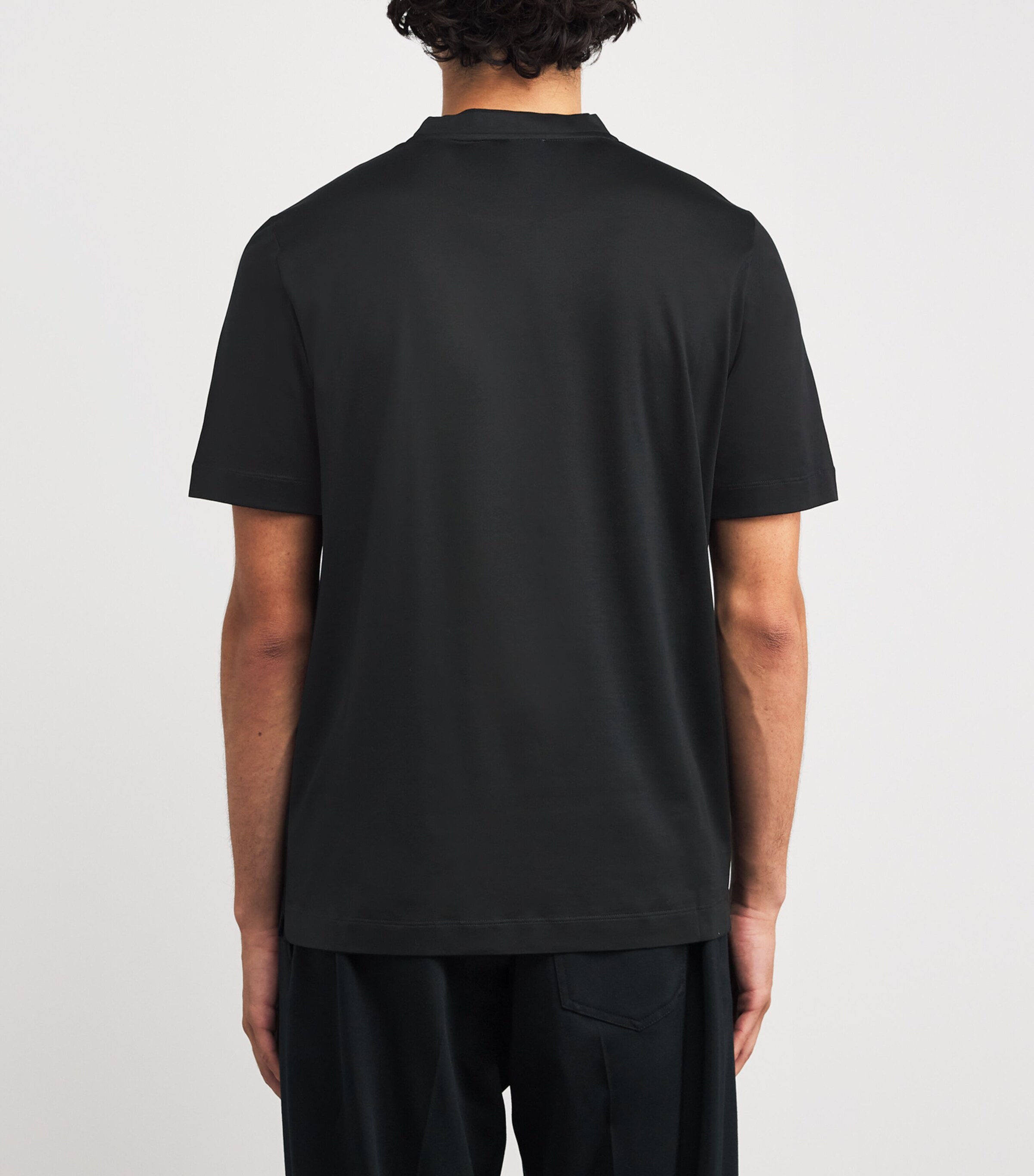 Canali Mens Cotton Crew-Neck T-Shirt Image 4