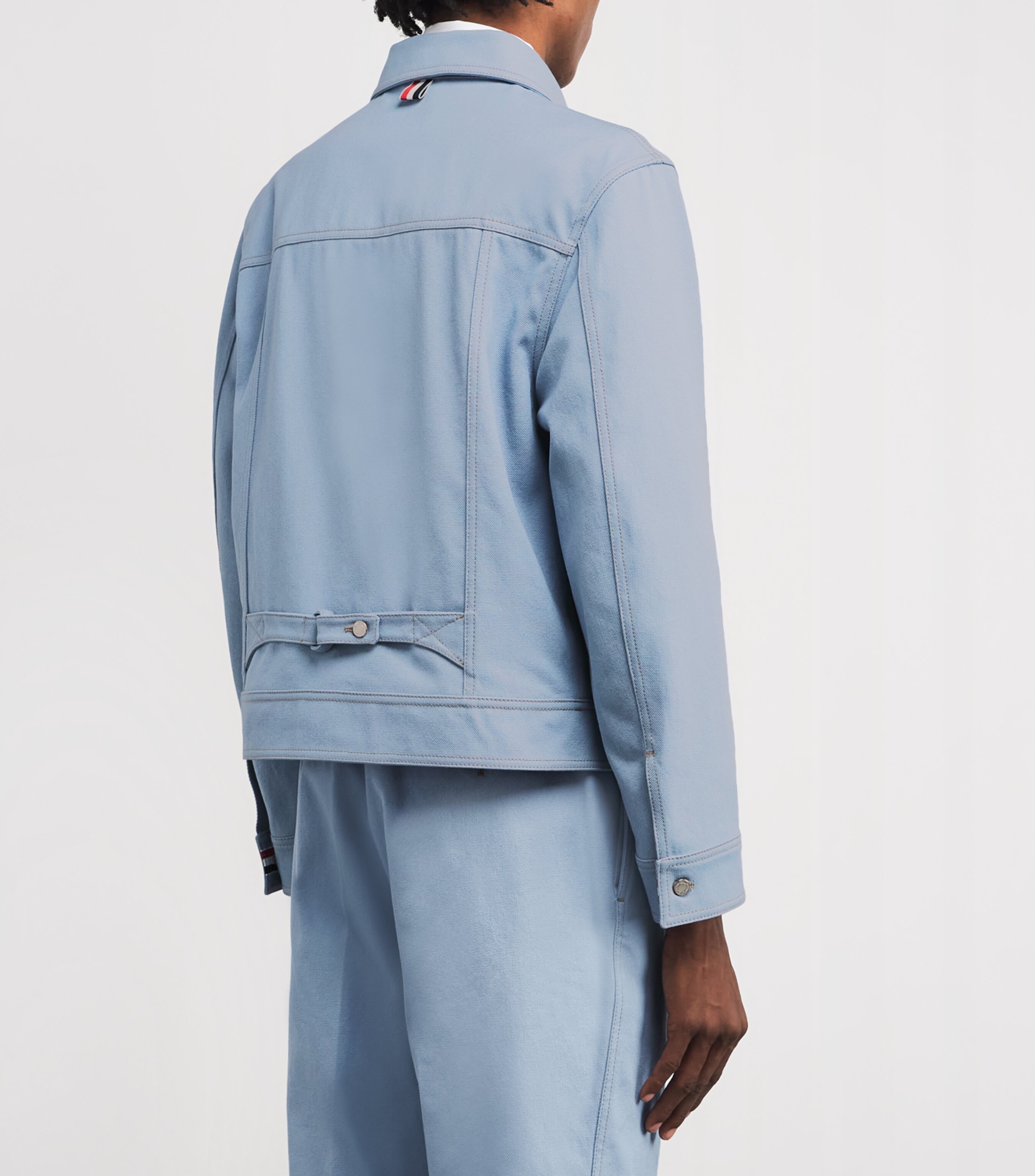 Denim Backstrap Utility Jacket LIGHT BLUE Image 4