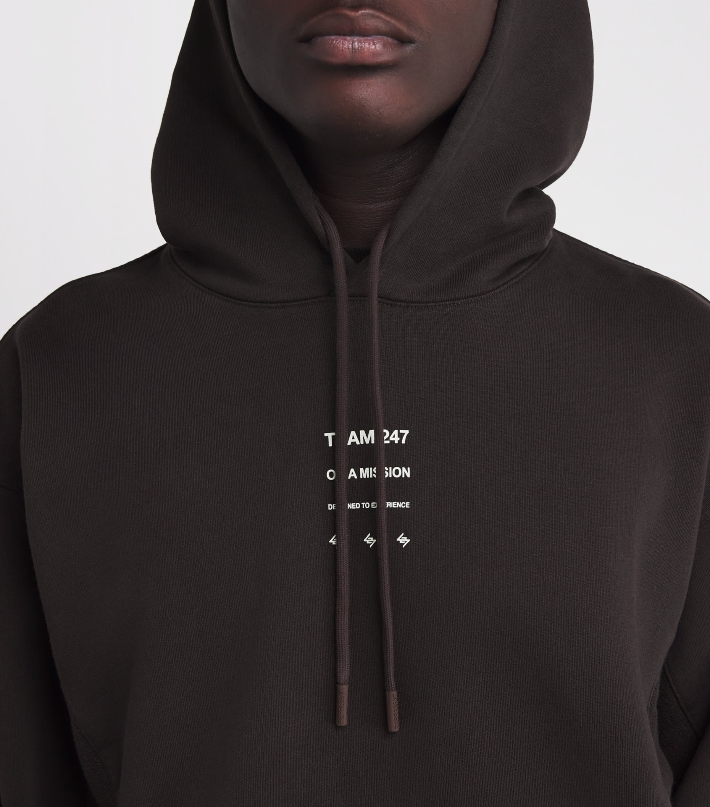 Cotton 247 Uprising Oversized Hoodie CHOCOLATE Image 6