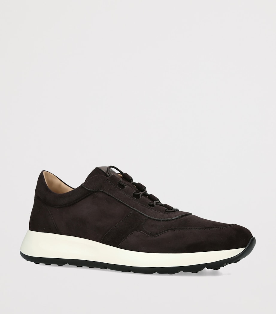 Tod's Suede Elastic Cassetta Sneakers Dark Brown Image 2