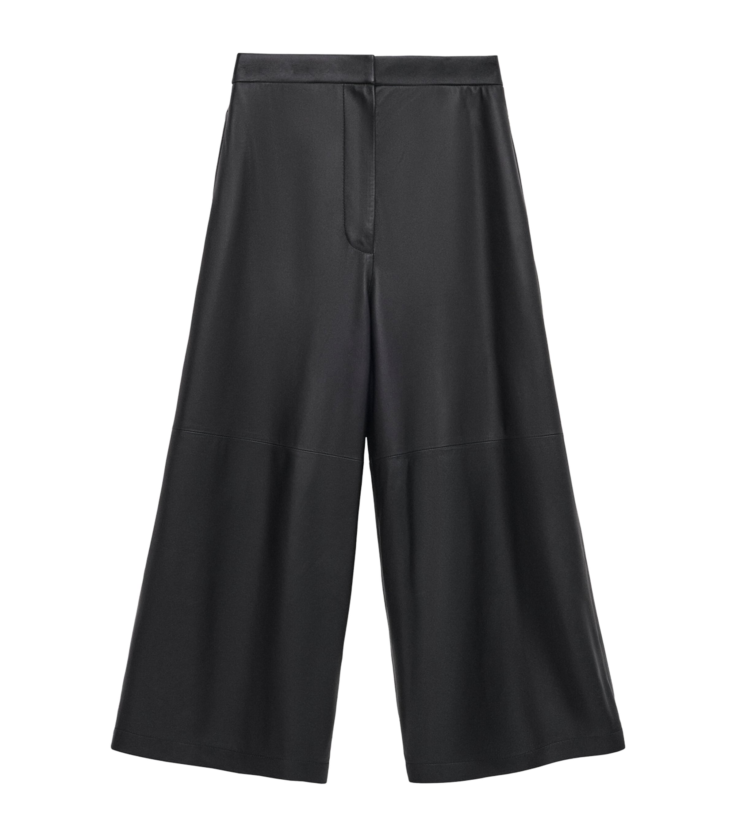 Loewe Nappa Lambskin Cropped Trousers In Black