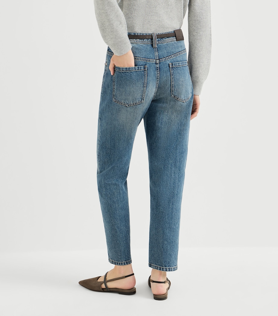 Brunello Cucinelli Womens Baggy Tapered Jeans Image 5