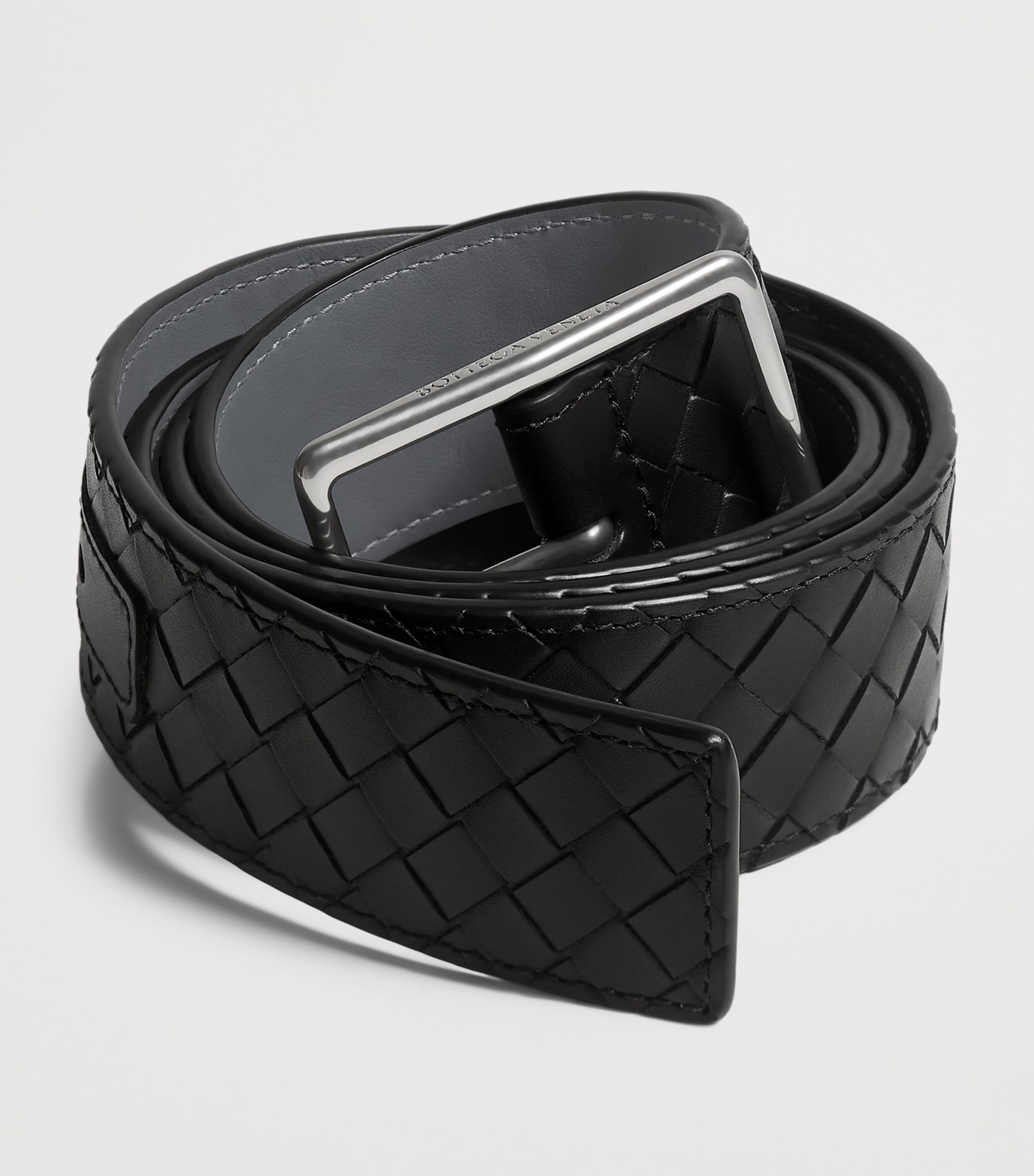 Bottega Veneta Leather Intrecciato Piccolo Belt Image 3