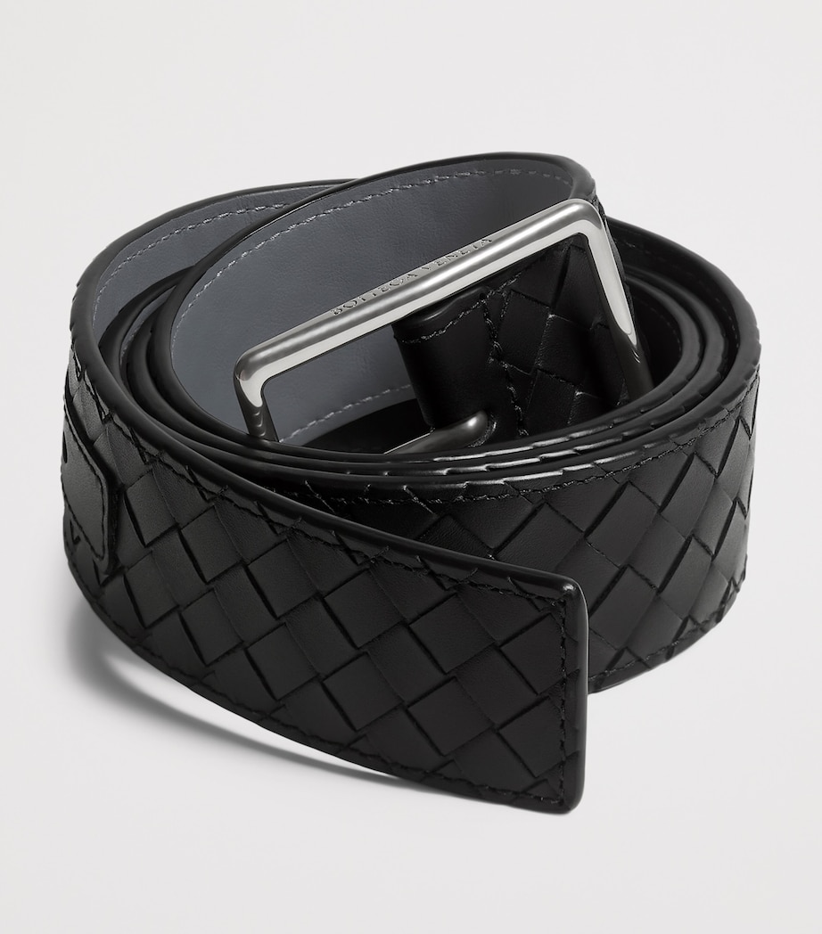 Bottega Veneta Leather Intrecciato Piccolo Belt Image 3
