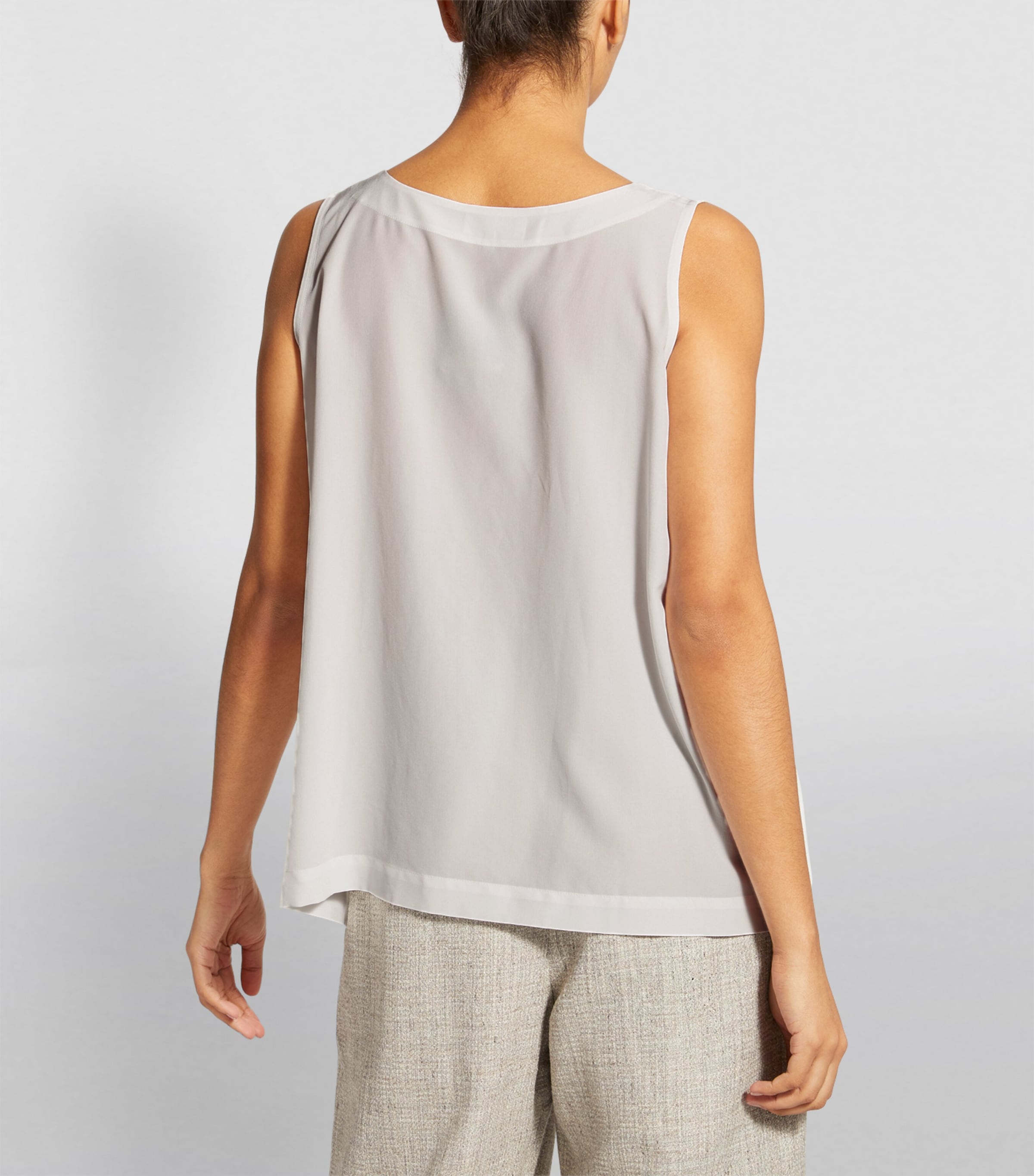 Silk Shell Top WHITE Image 14