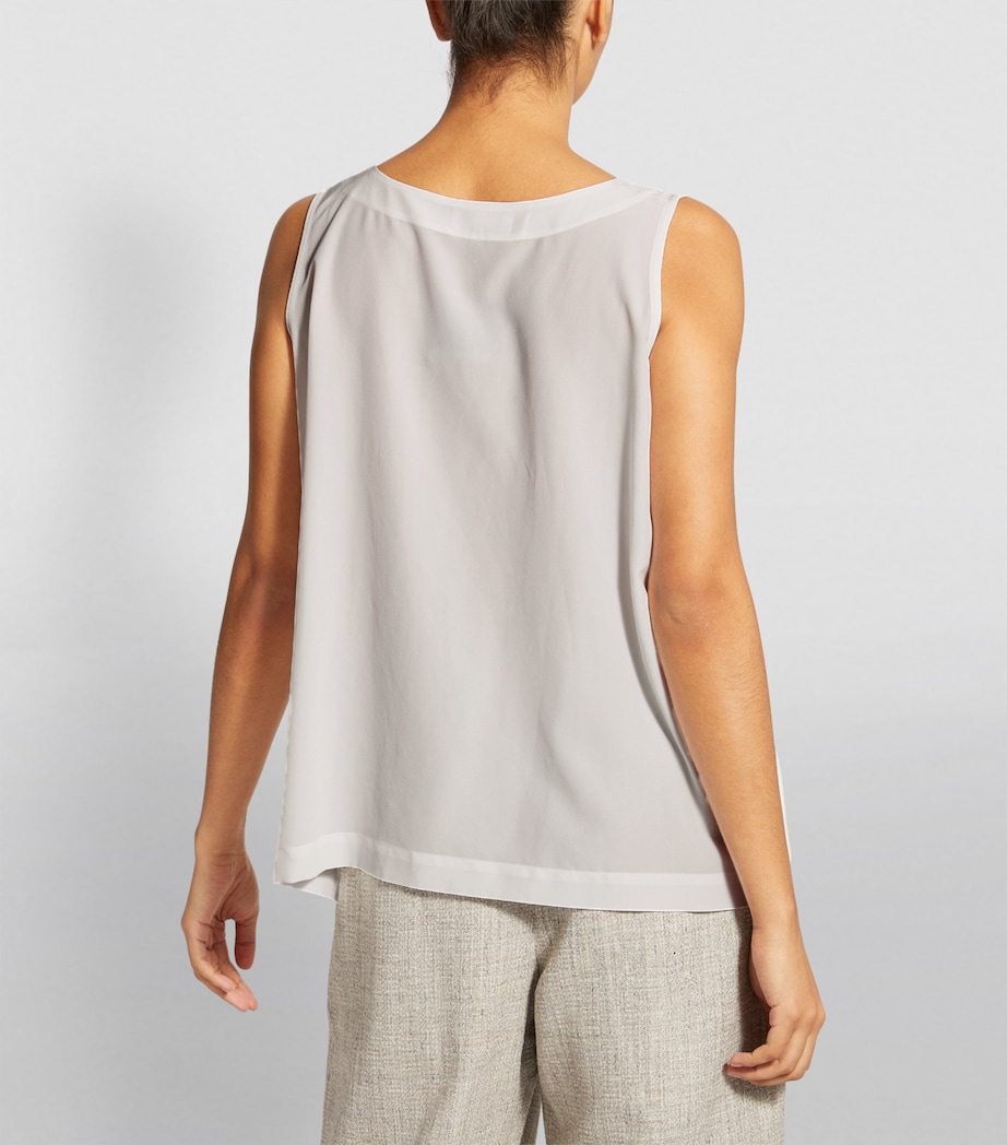 Silk Shell Top WHITE Image 14