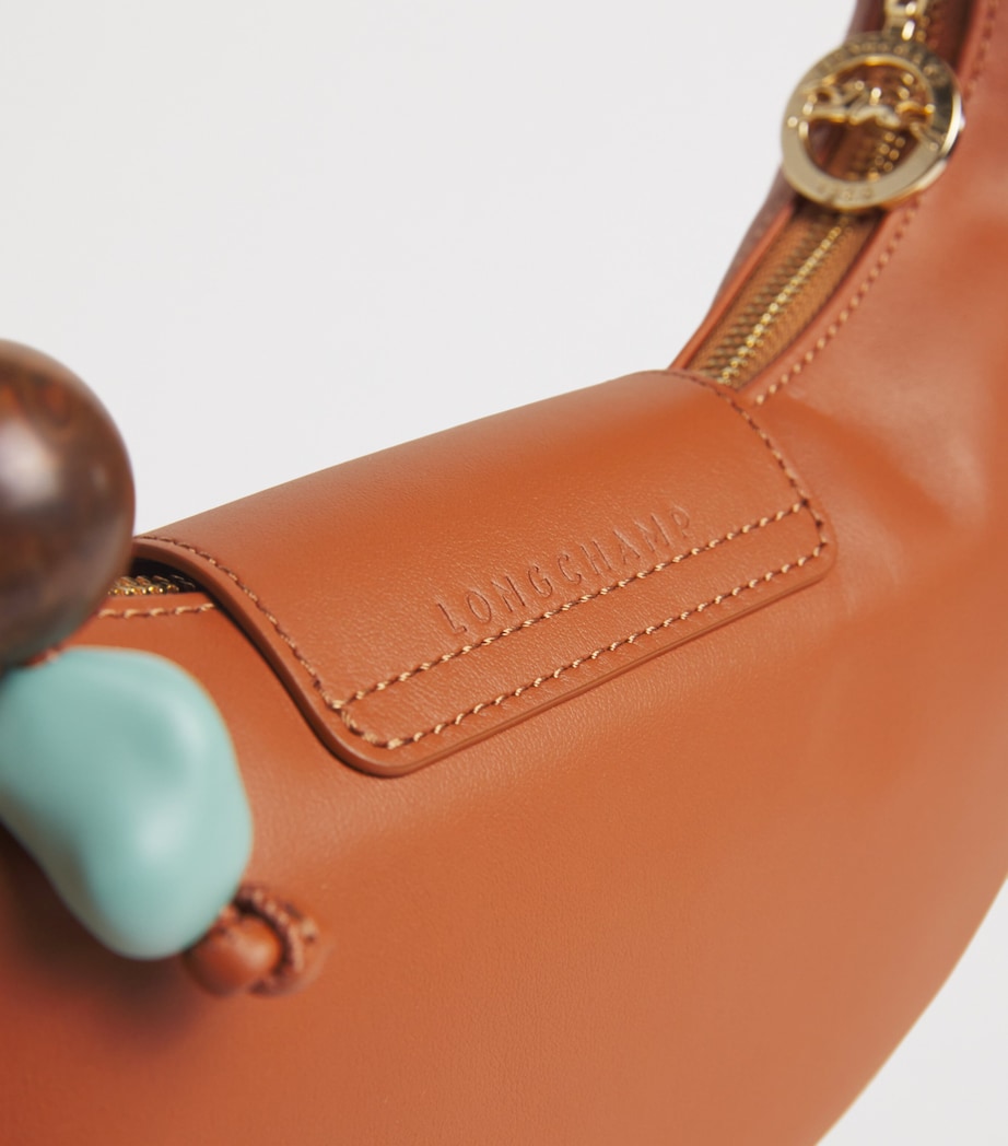 Longchamp Medium Leather Le Pliage Xtra Shoulder Bag Cashew Image 6