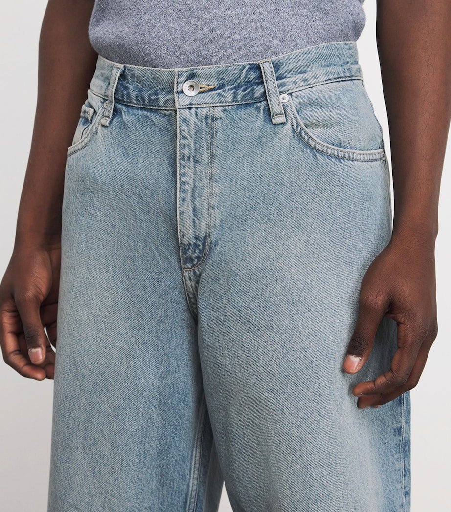 Rag & Bone Mens Baggy Denim Shorts Beacon Blue Image 3