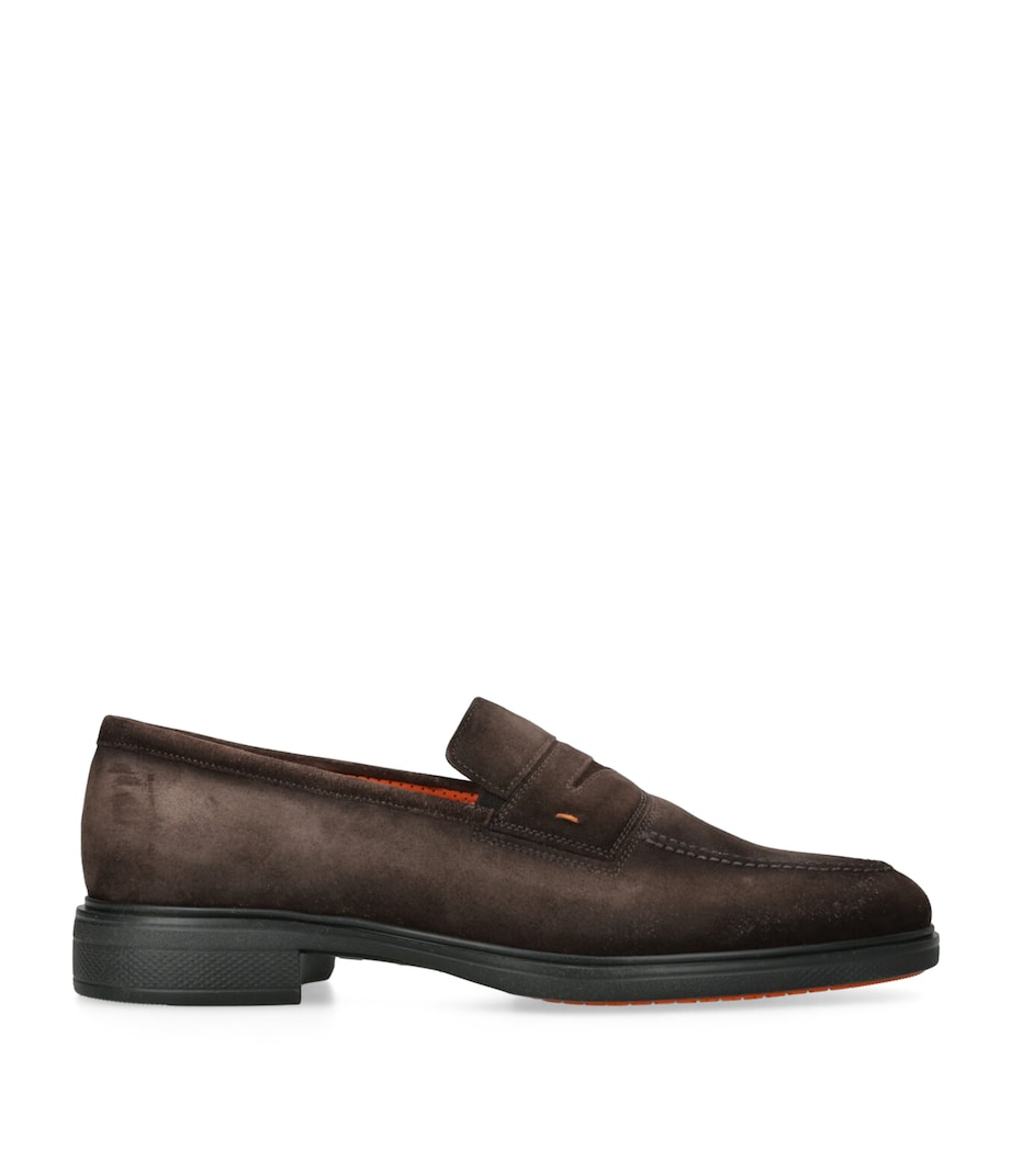 Suede Easy Penny Loafers DARK BROWN Image 1