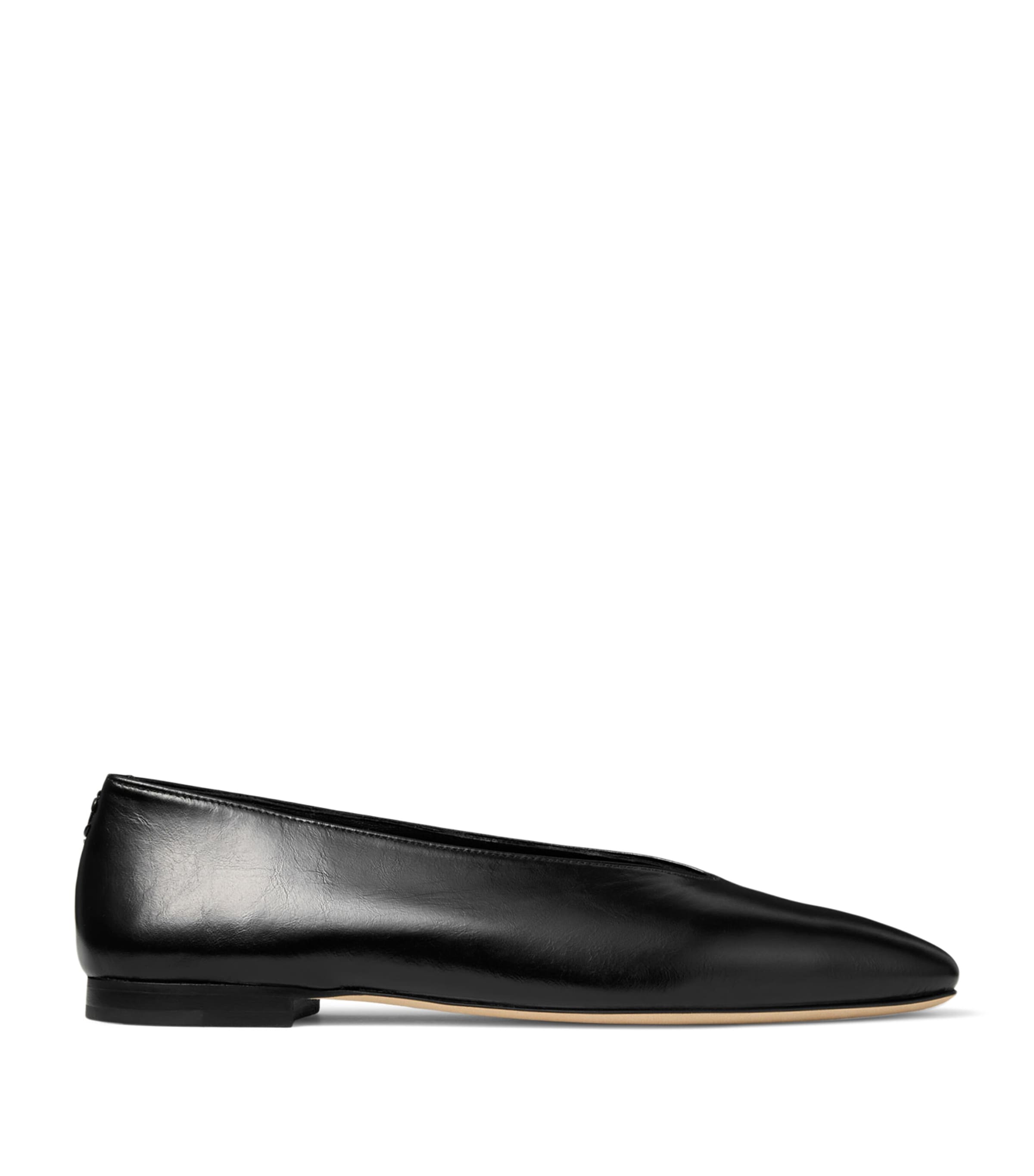 Jimmy Choo Margo Leather Ballet Flats Black Image 1