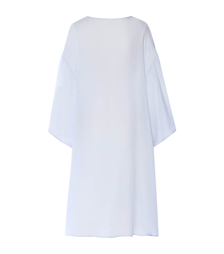 Hanro Womens Monea Robe Blue Dove Image 6