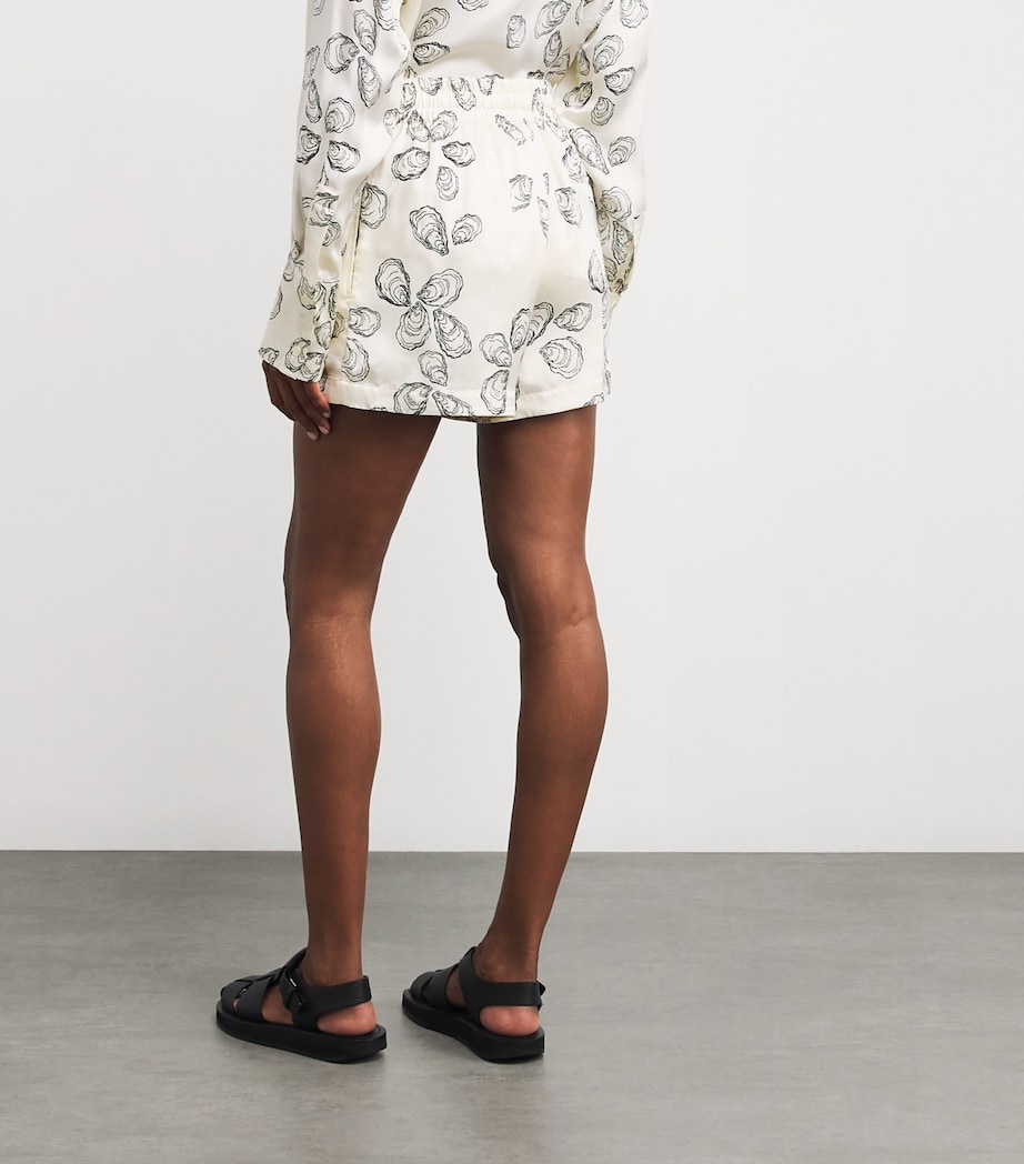 Silk-Blend Oyster Shorts MULTI Image 4
