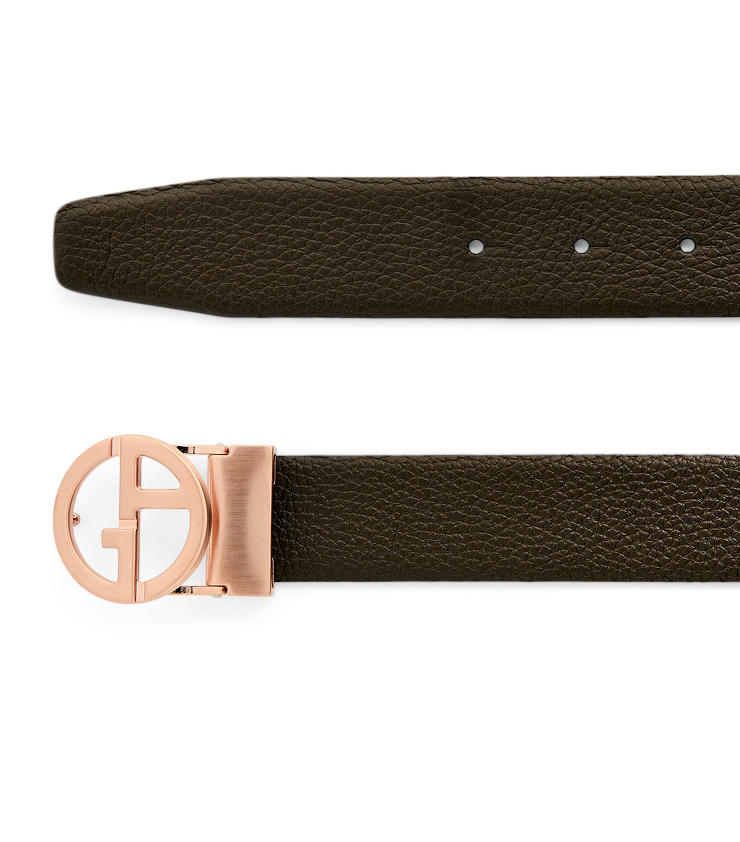 Satin Rose Gold-Plated GA Logo Belt Buckle 85167 Image 2