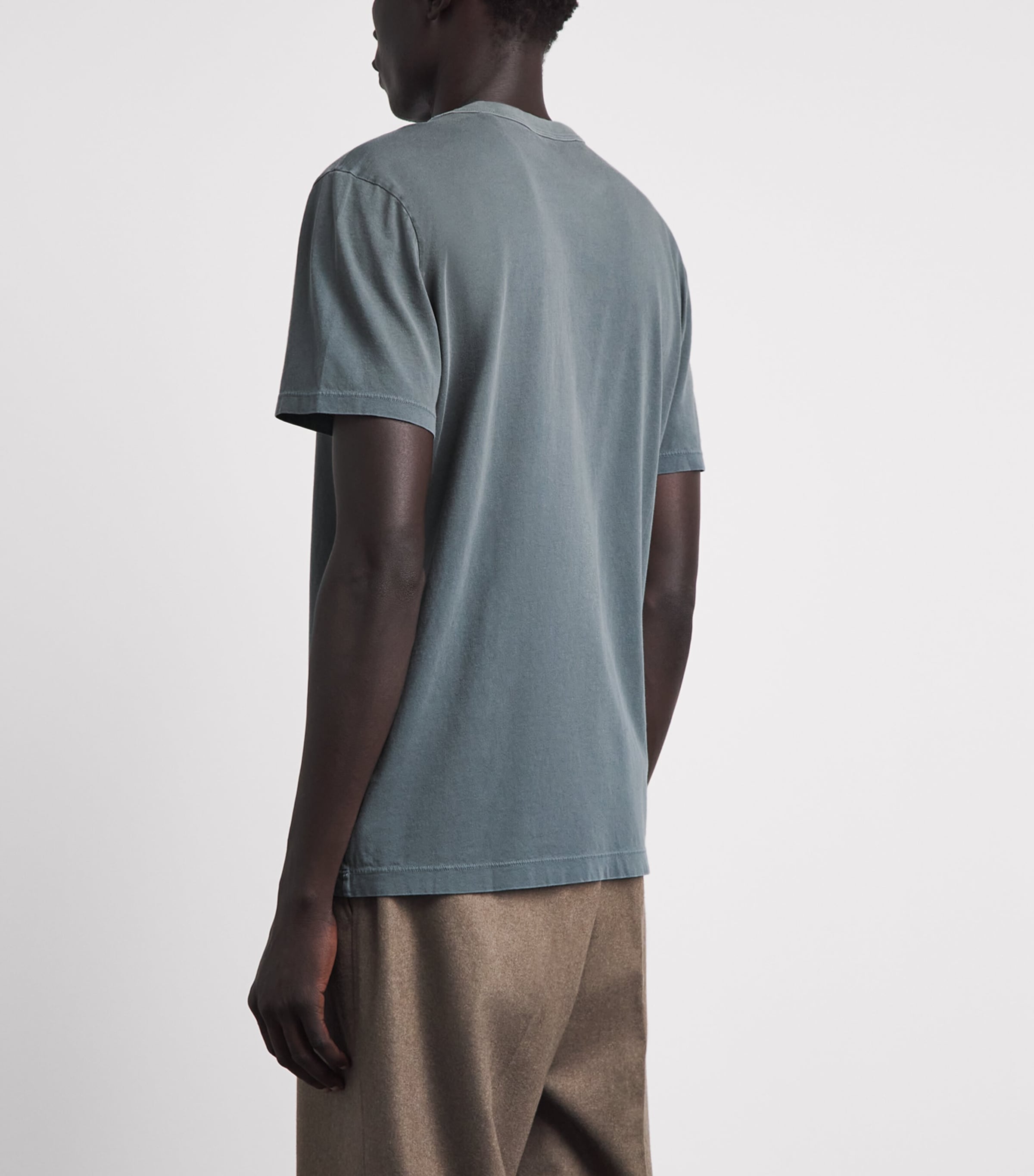 Citizens of Humanity Mens Organic Cotton Everyday T-Shirt Grey Teal Image 5