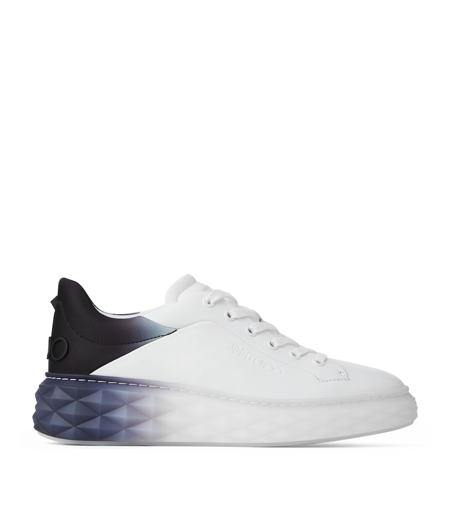 Diamond Maxi Leather Sneakers V WHITE/BLACK MIX Image 1