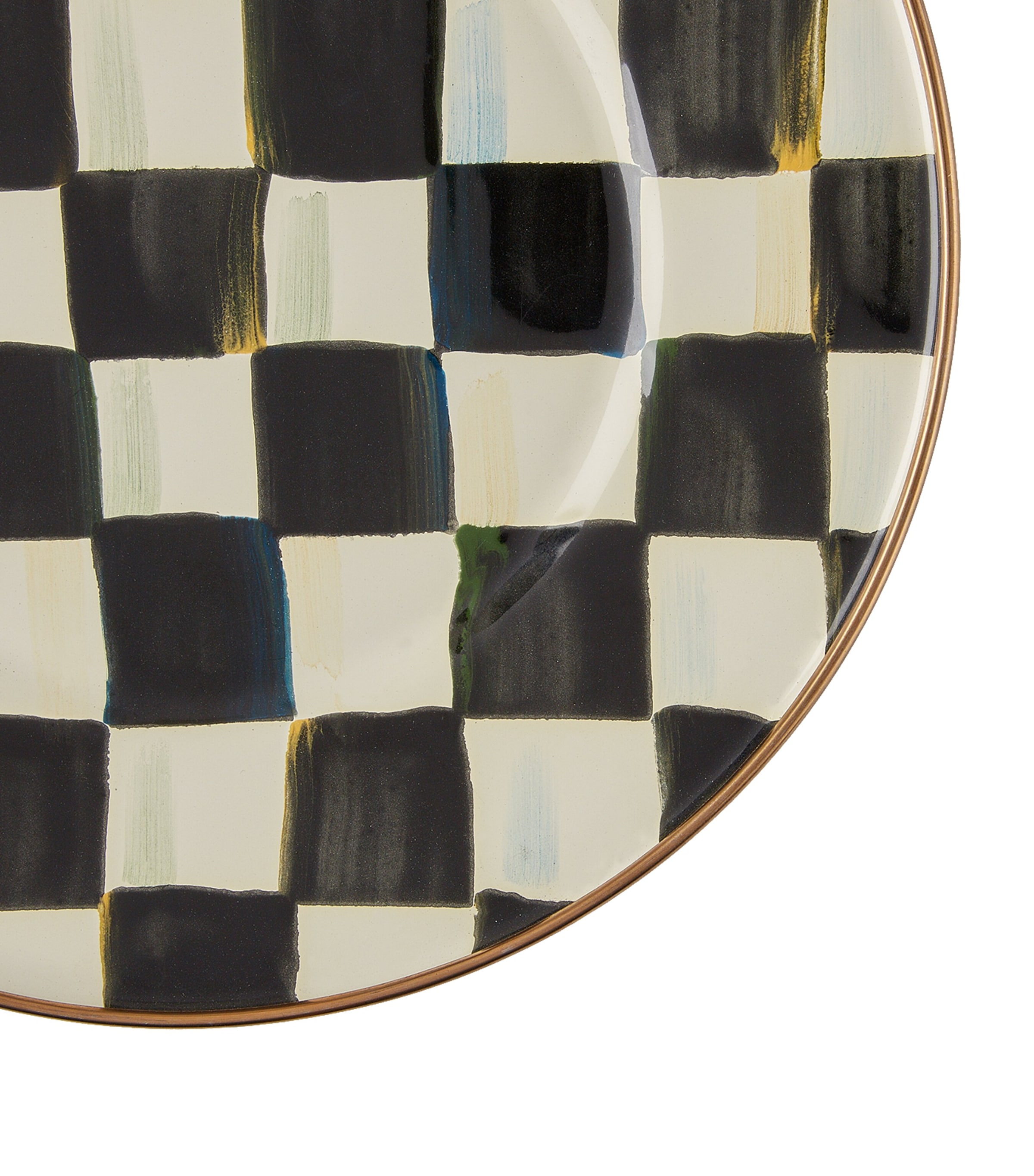 Courtly Check Salad Plate (20cm) BLACK Image 4