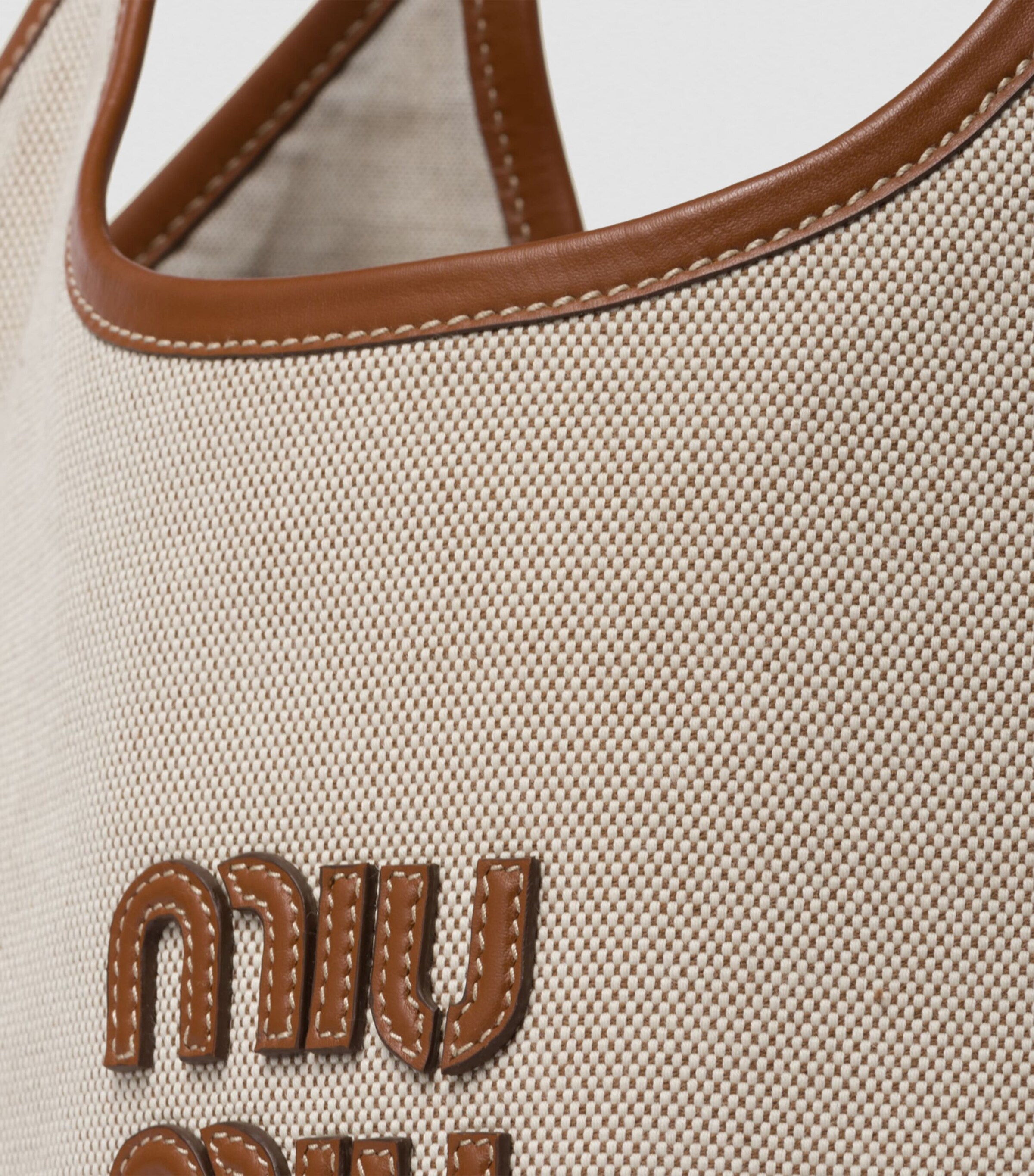 Miu Miu Canvas Ivy Tote Bag Image 5