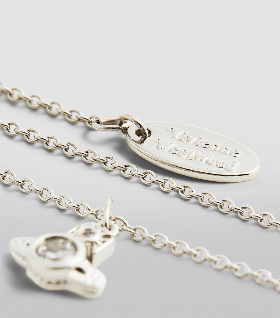 London Orb Necklace P102 PLATINUM/WHITE Image 3