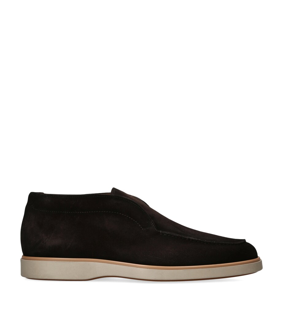Magnanni Mens Suede Paraiso Loafers Brown Image 1