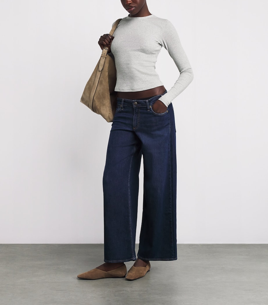 Cotton-Blend Long-Sleeve T-Shirt LIGHT HEATHER GREY Image 2