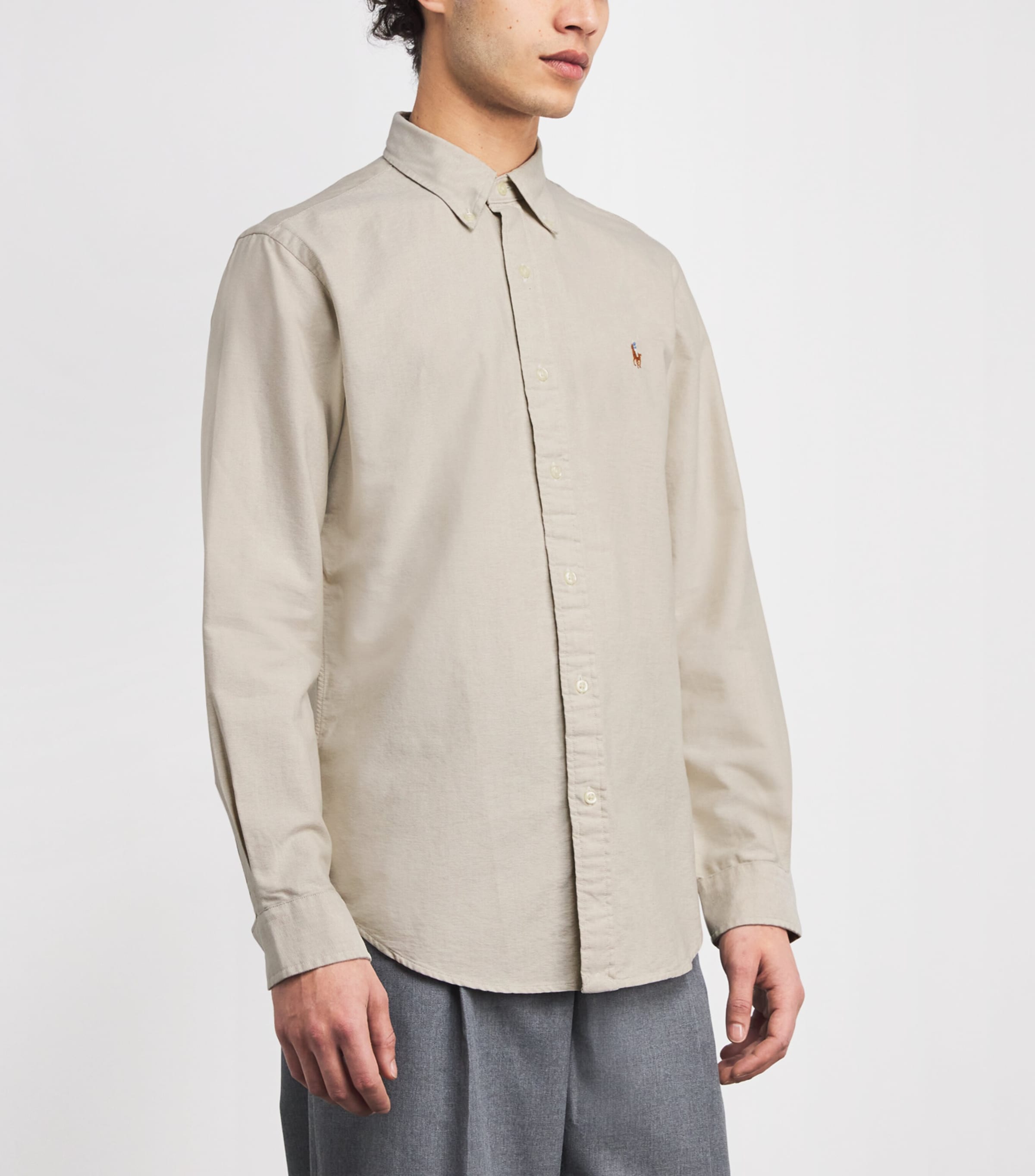 Custom Fit Oxford Shirt COASTAL BEIGE Image 3